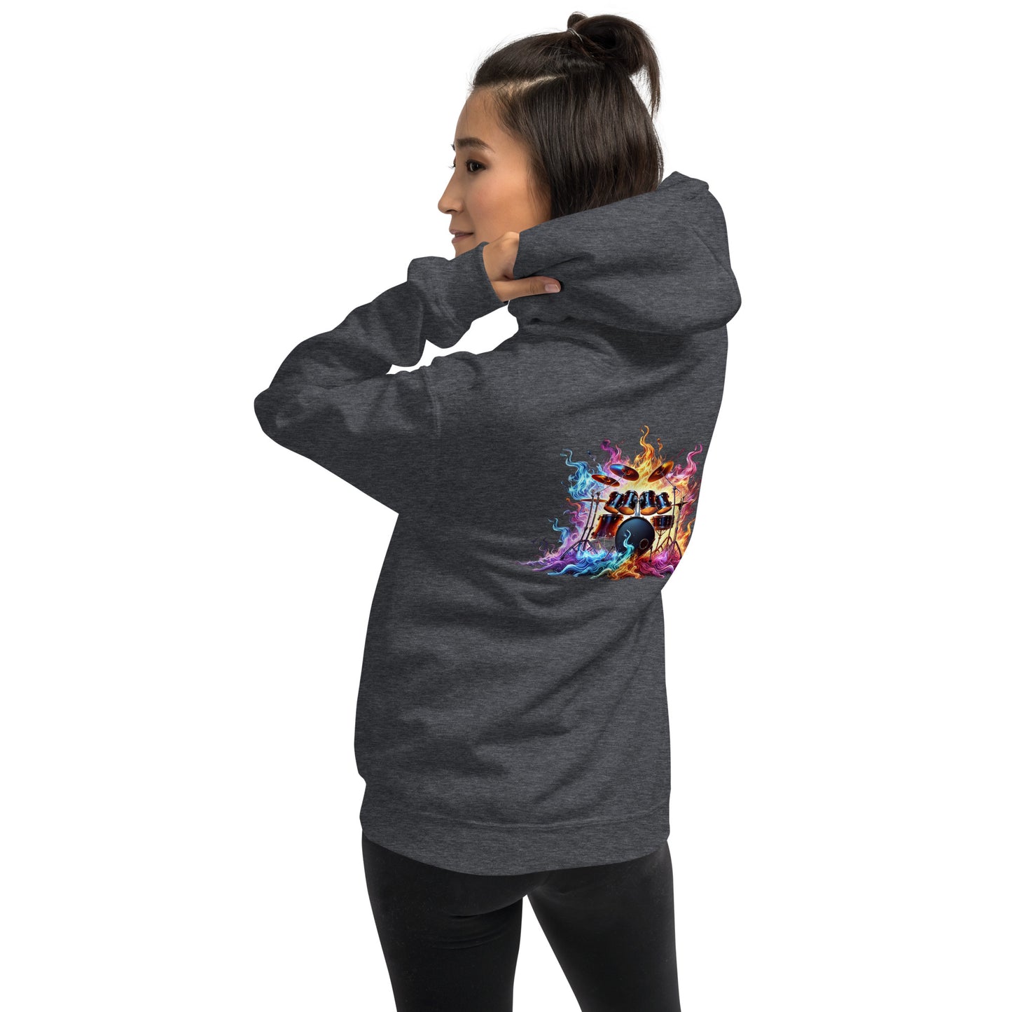 #1 Drums Embroidered logo- Flame Collection - Unisex Hoodie