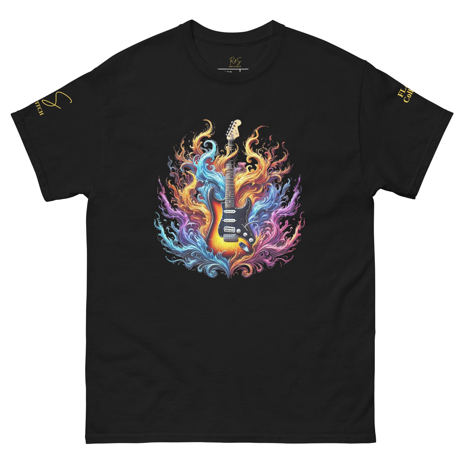 guitar flame unisex classic t-shirt