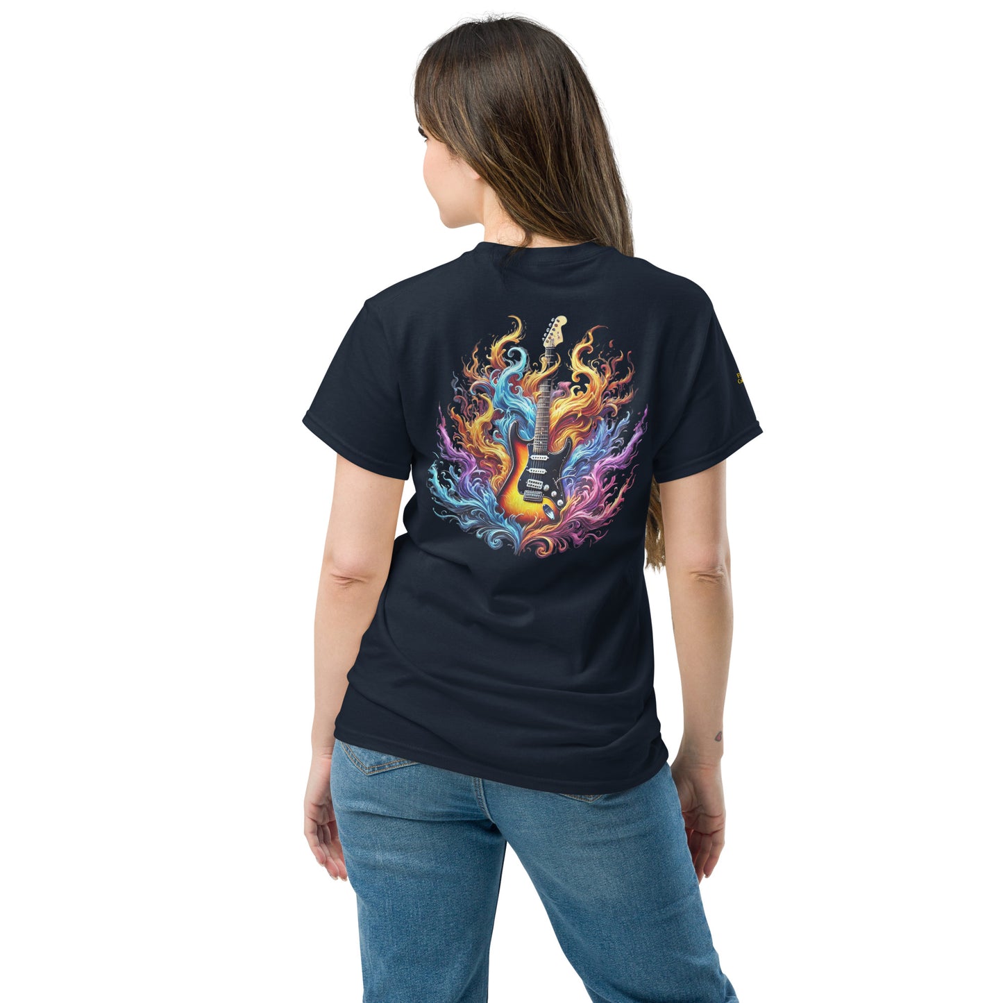 #2 Guitar Embroidered logo - Flame Collection - Unisex Tee