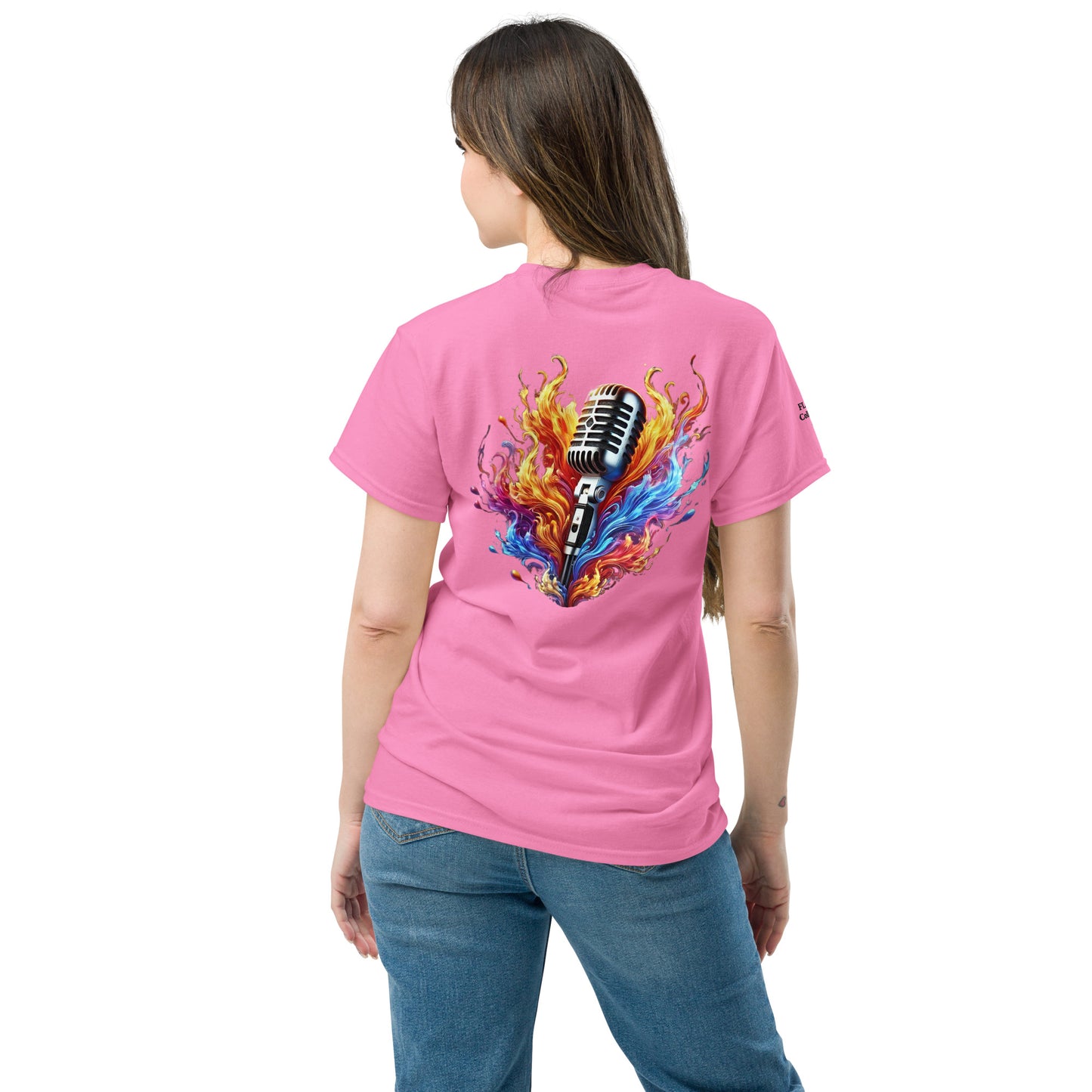 #4 Mic Embroidered logo - Flame Collection - Unisex Tee