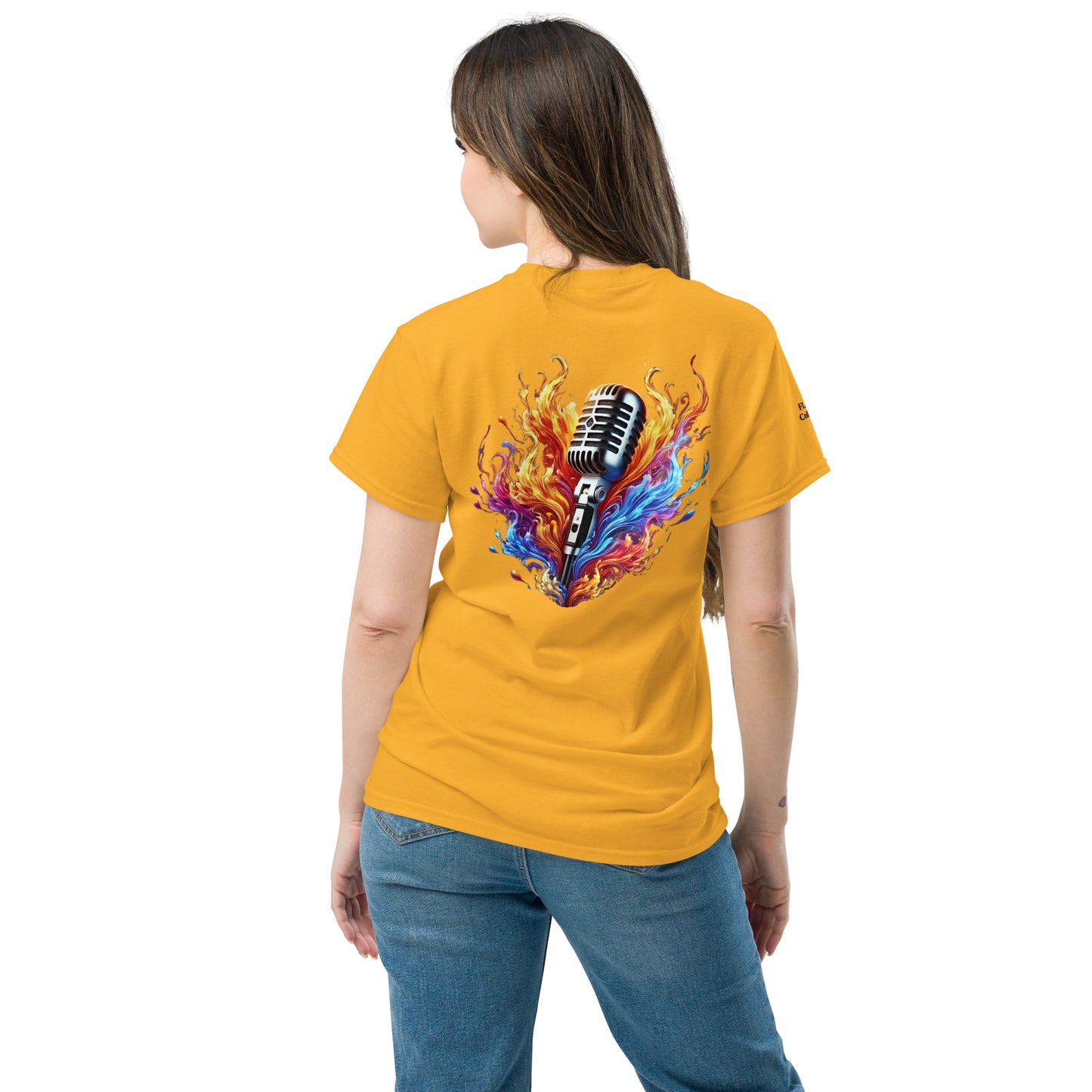 #4 Mic Embroidered logo - Flame Collection - Unisex Tee