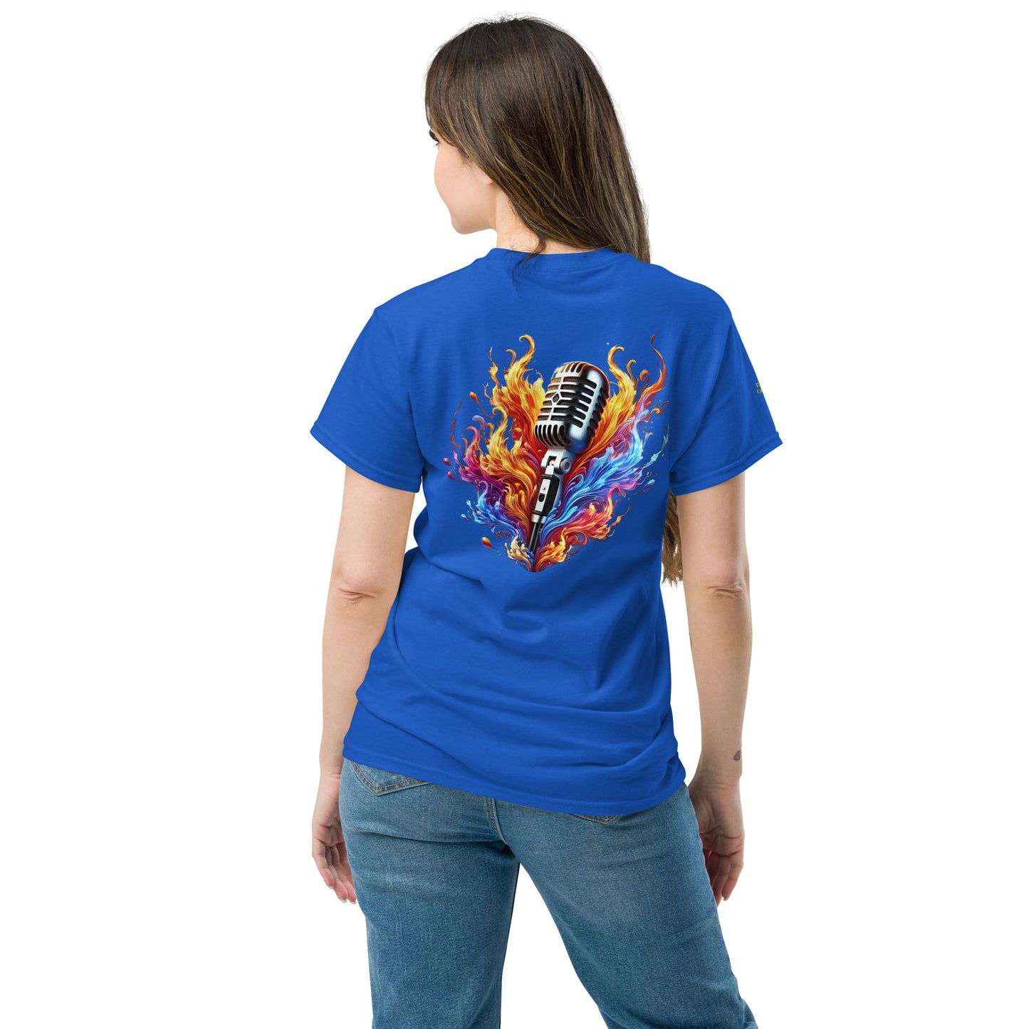 #4 Mic Embroidered logo - Flame Collection - Unisex Tee