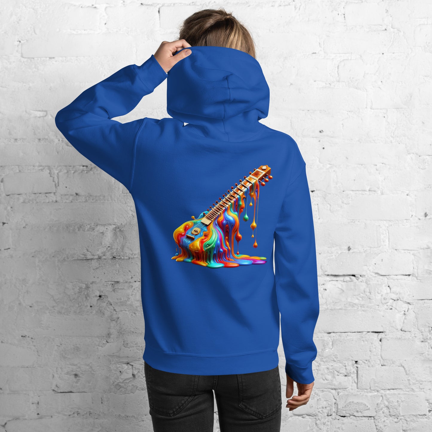 #4 Sitar Embroidered logo- Melting Collection - Unisex Hoodie