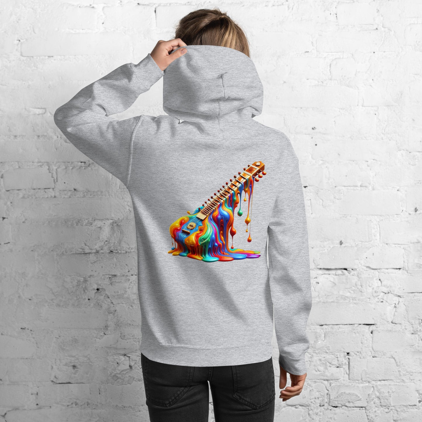 #4 Sitar Embroidered logo- Melting Collection - Unisex Hoodie