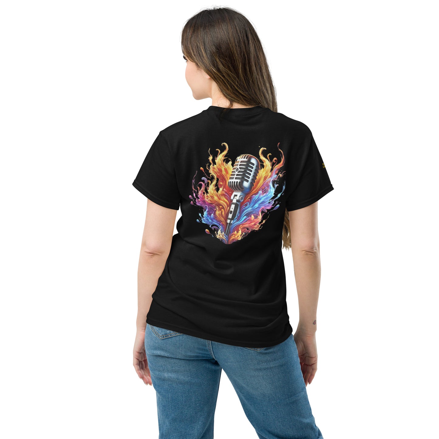#4 Mic Embroidered logo - Flame Collection - Unisex Tee