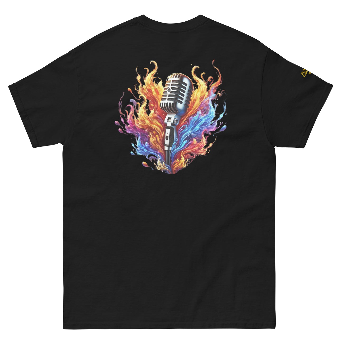 #4 Mic Embroidered logo - Flame Collection - Unisex Tee