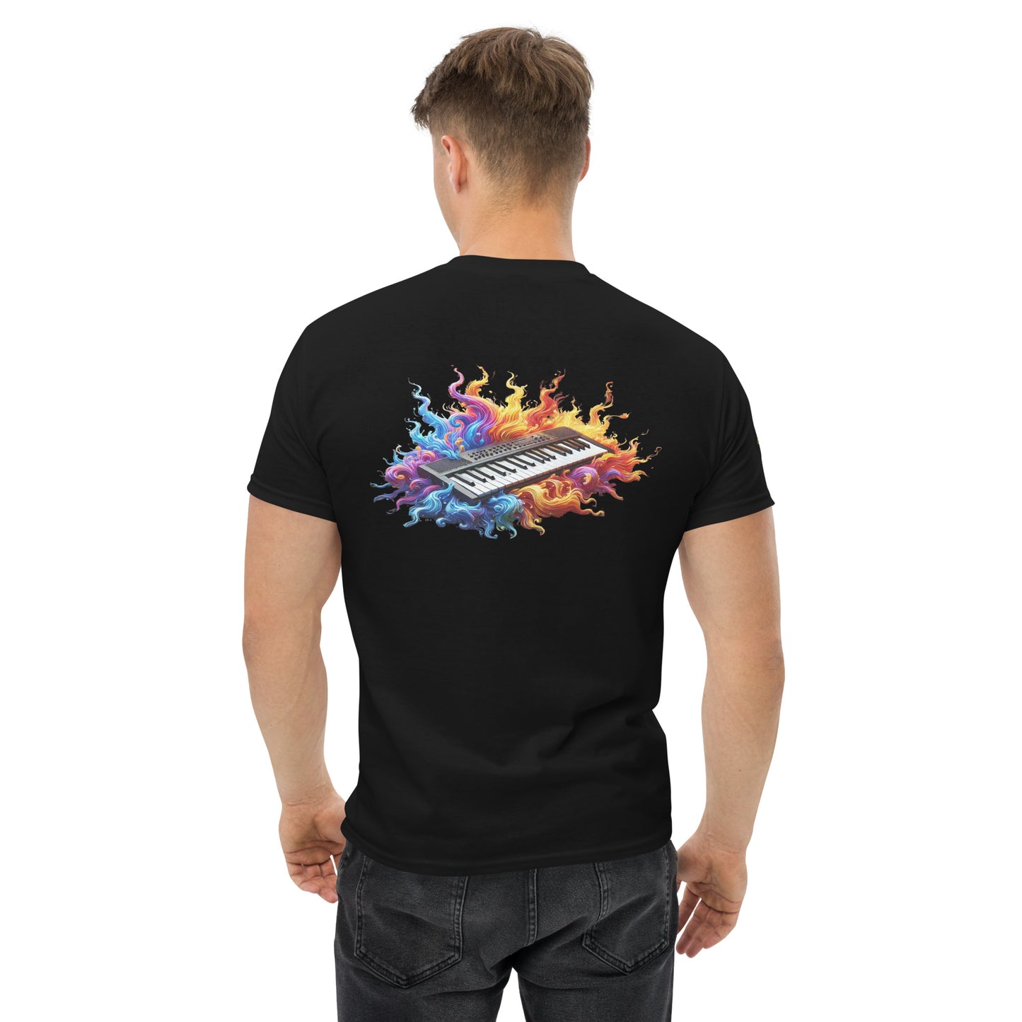 #5 Keyboard Embroidered logo - Flame Collection - Unisex Tee