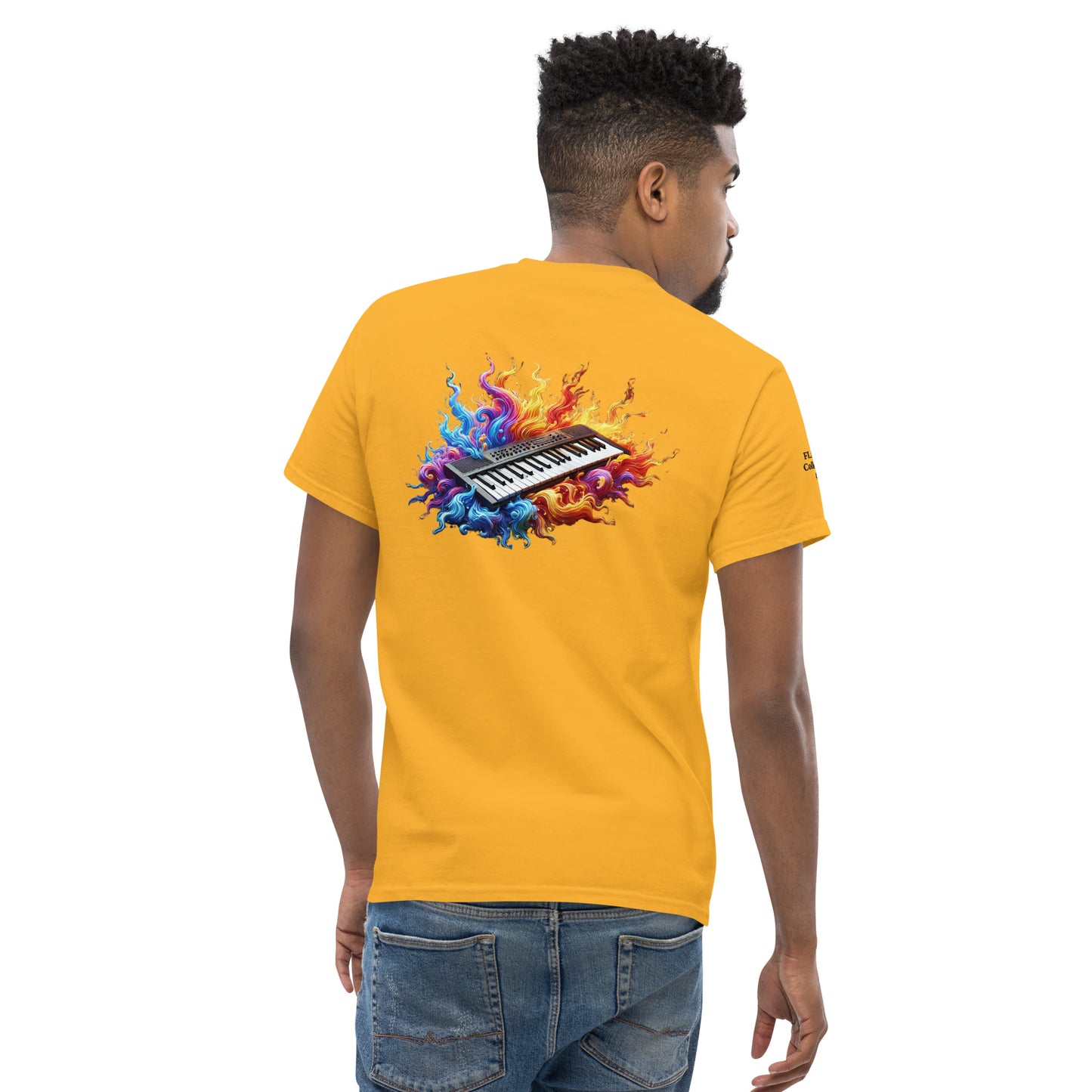 #5 Keyboard Embroidered logo - Flame Collection - Unisex Tee