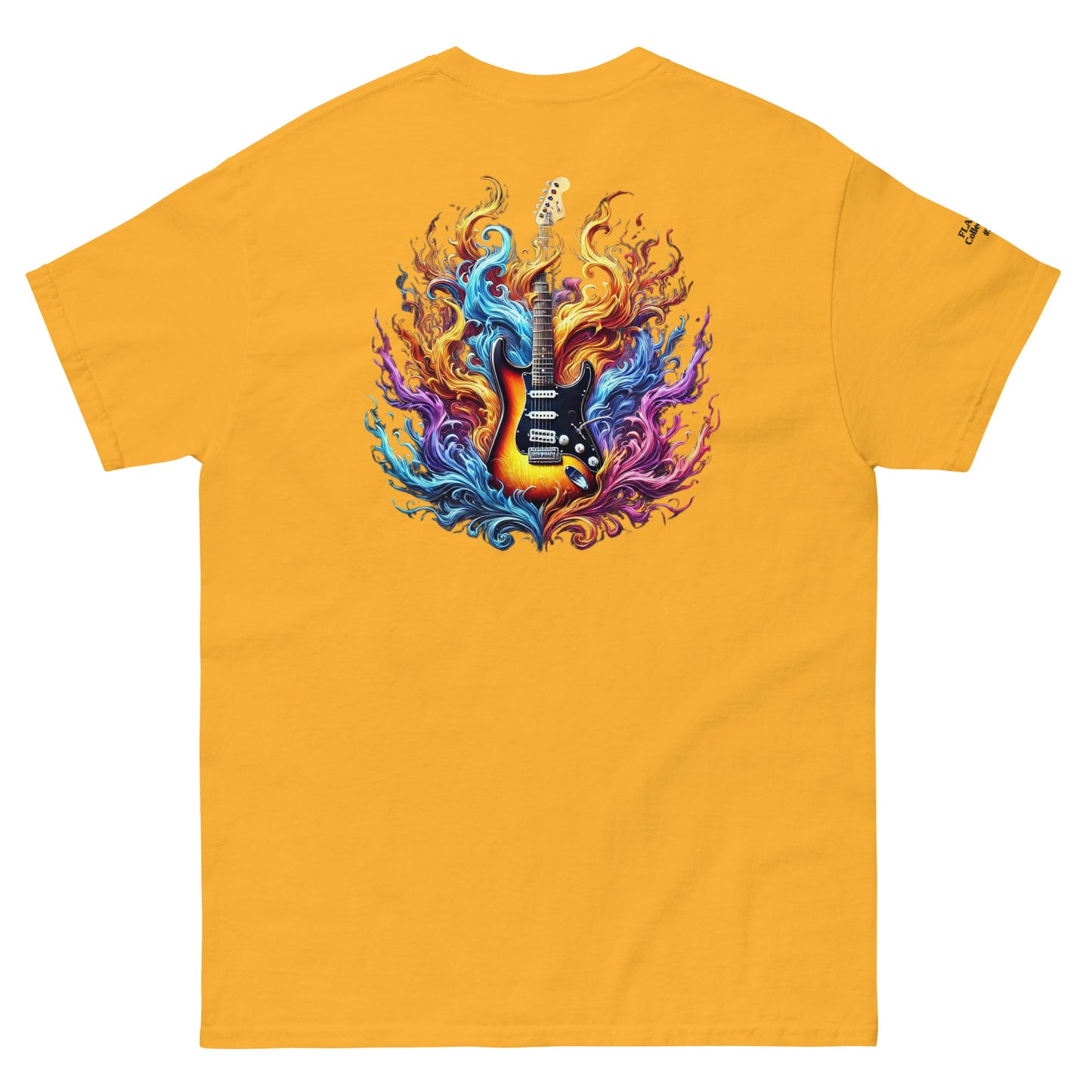 #2 Guitar Embroidered logo - Flame Collection - Unisex Tee