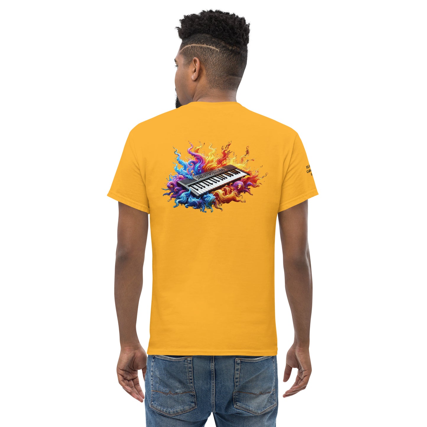 #5 Keyboard Embroidered logo - Flame Collection - Unisex Tee