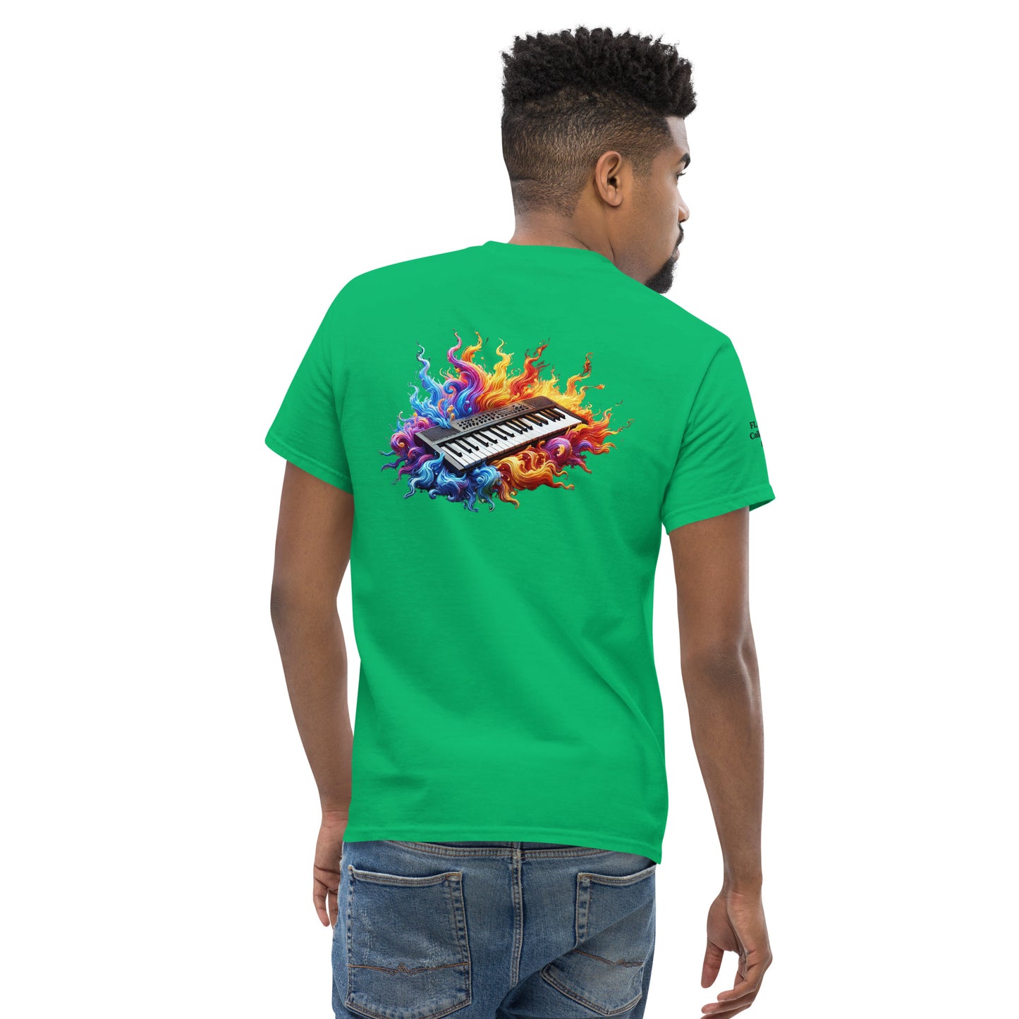 #5 Keyboard Embroidered logo - Flame Collection - Unisex Tee