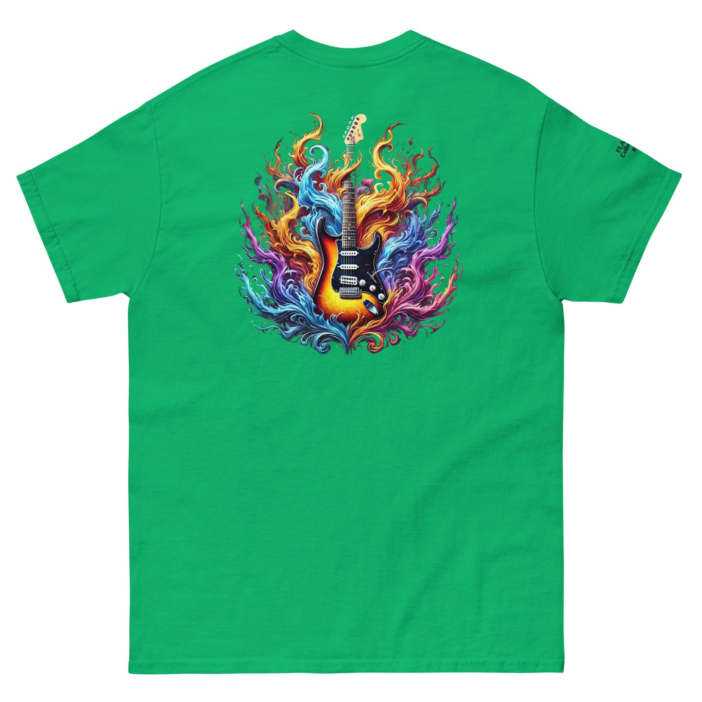 #2 Guitar Embroidered logo - Flame Collection - Unisex Tee