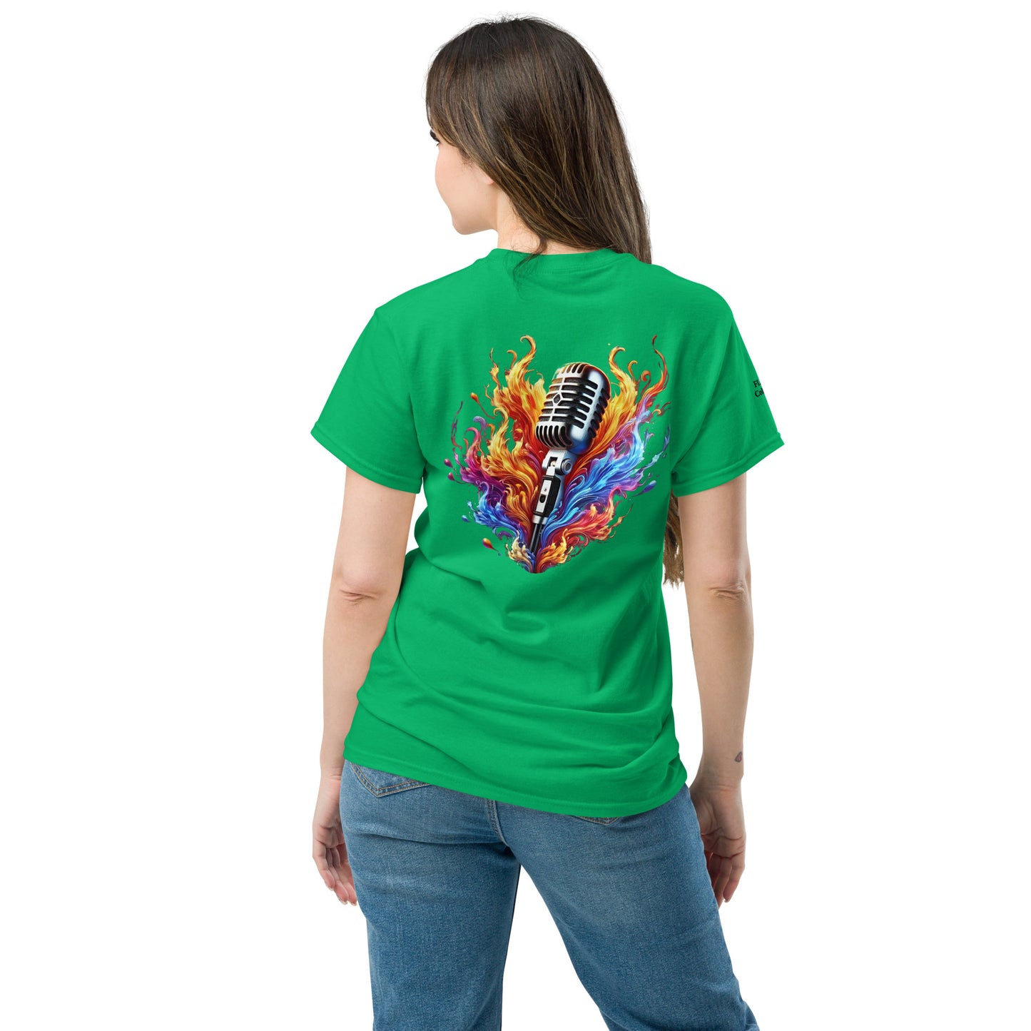 #4 Mic Embroidered logo - Flame Collection - Unisex Tee