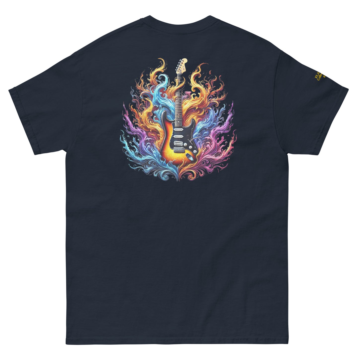 #2 Guitar Embroidered logo - Flame Collection - Unisex Tee