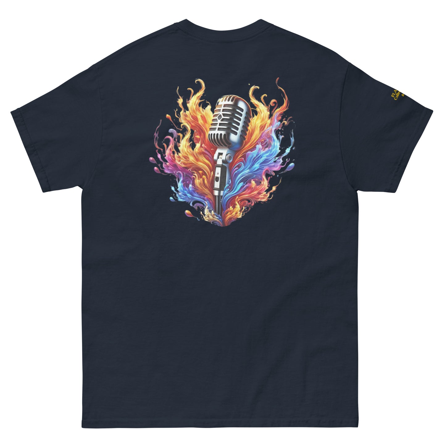 #4 Mic Embroidered logo - Flame Collection - Unisex Tee
