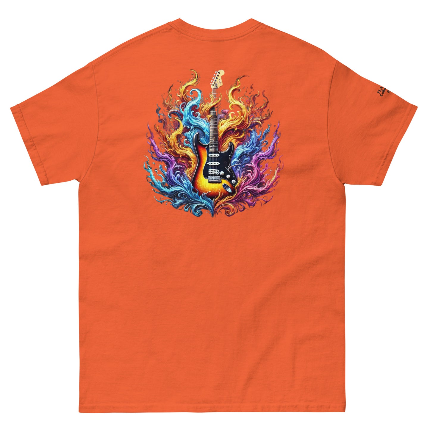 #2 Guitar Embroidered logo - Flame Collection - Unisex Tee