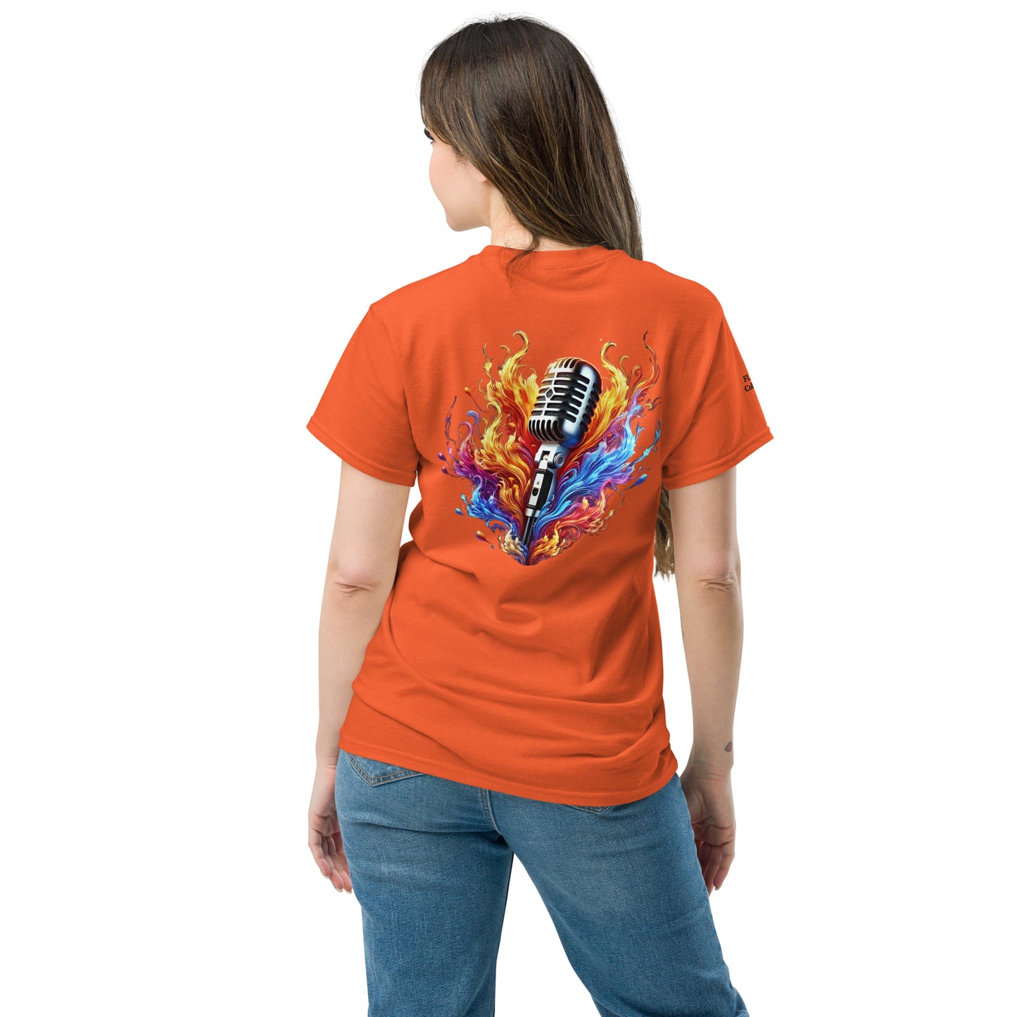 #4 Mic Embroidered logo - Flame Collection - Unisex Tee
