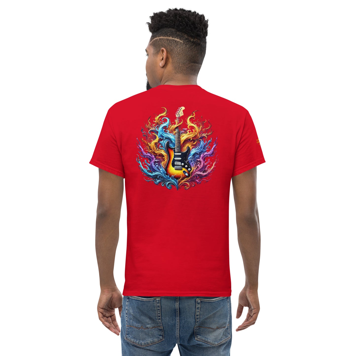 #2 Guitar Embroidered logo - Flame Collection - Unisex Tee