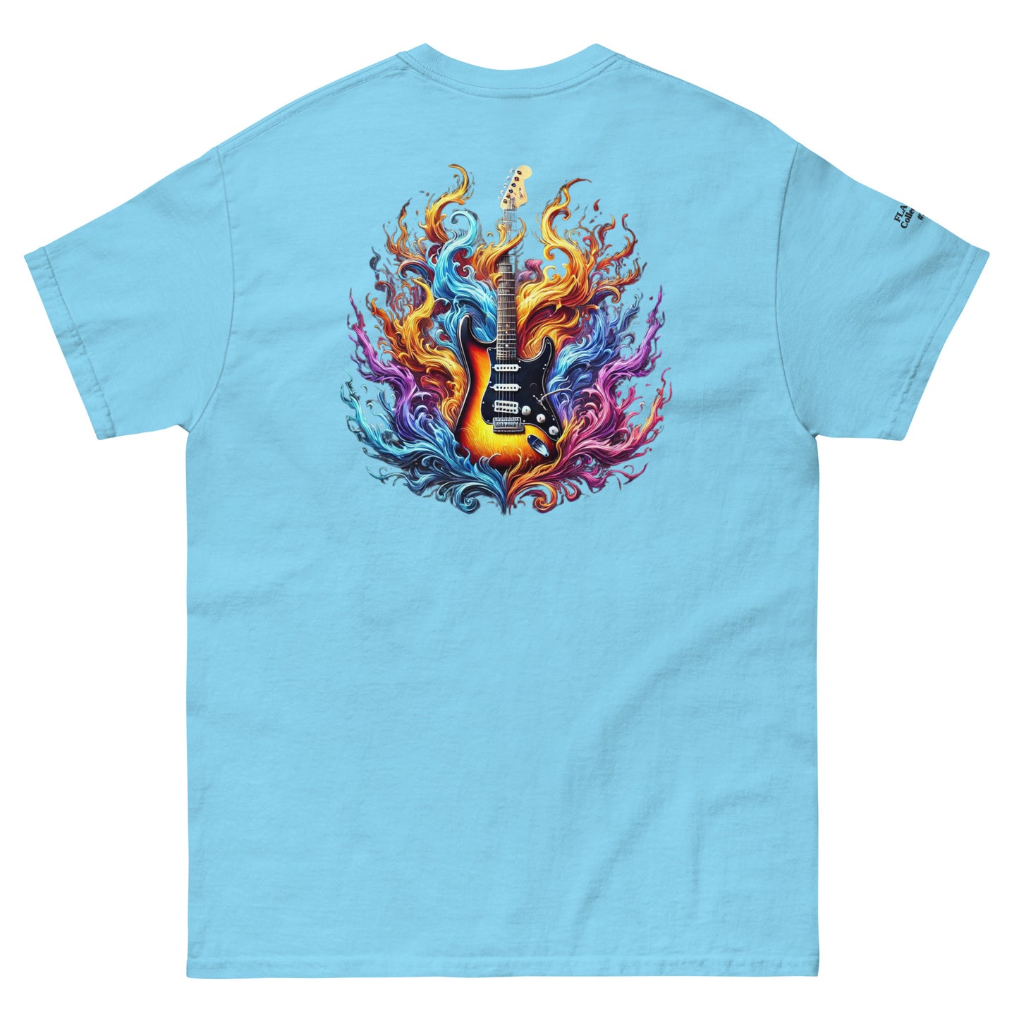 #2 Guitar Embroidered logo - Flame Collection - Unisex Tee