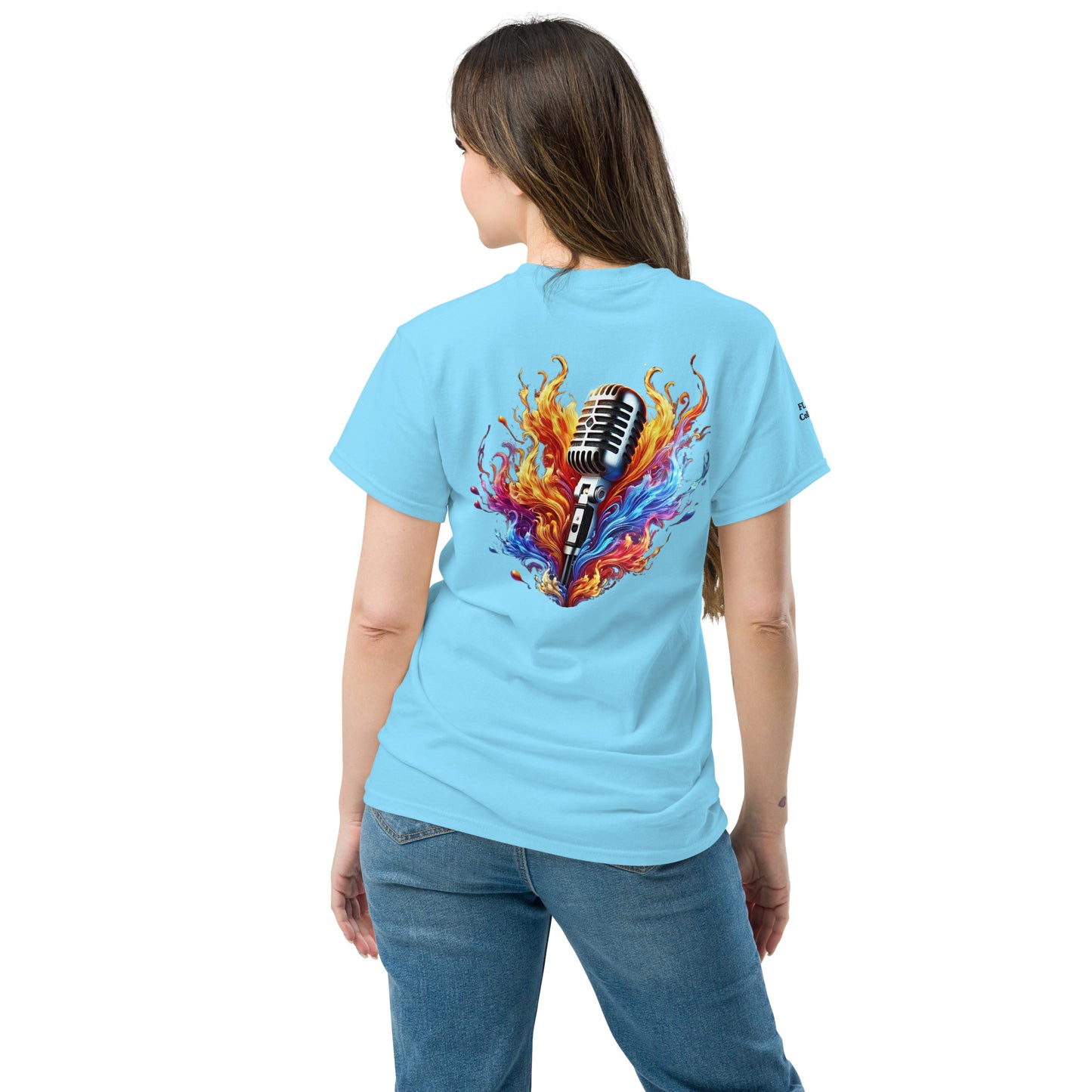#4 Mic Embroidered logo - Flame Collection - Unisex Tee