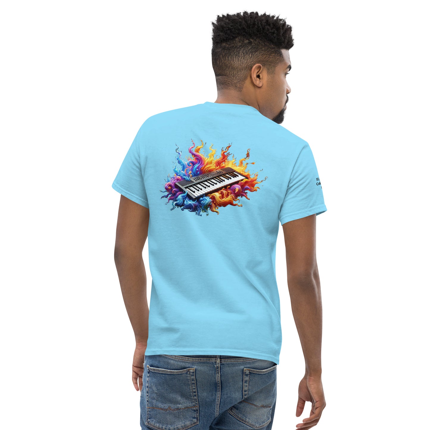 #5 Keyboard Embroidered logo - Flame Collection - Unisex Tee