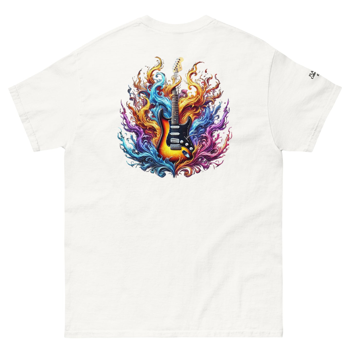 #2 Guitar Embroidered logo - Flame Collection - Unisex Tee