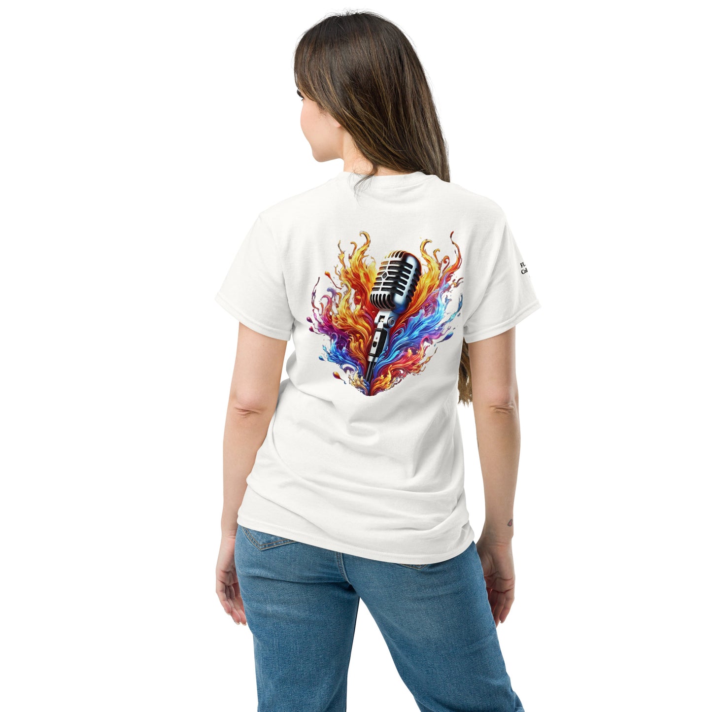 #4 Mic Embroidered logo - Flame Collection - Unisex Tee