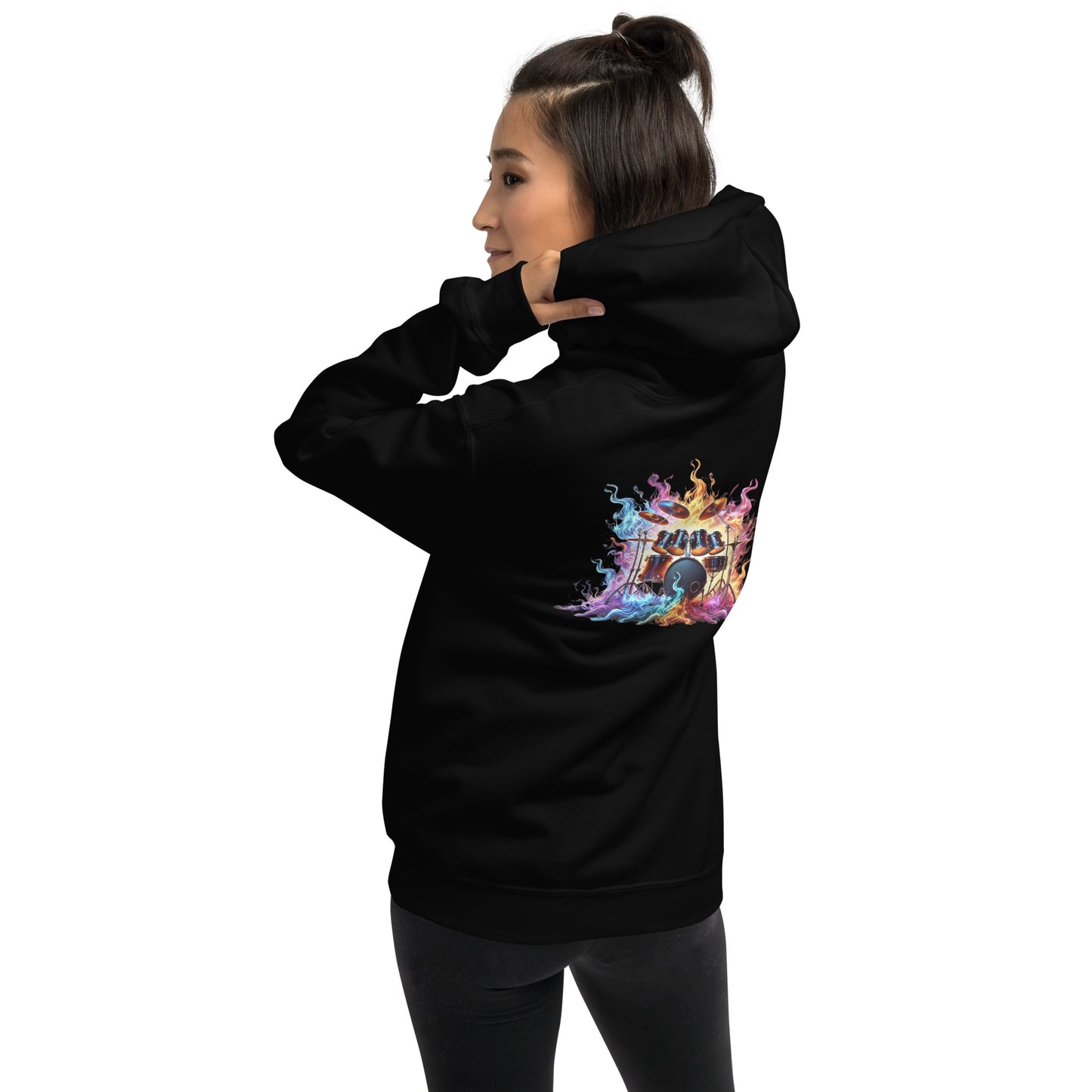 #1 Drums Embroidered logo- Flame Collection - Unisex Hoodie