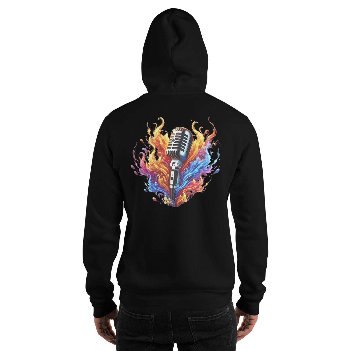 #4 Mic Embroidered logo- Flame Collection - Unisex Hoodie