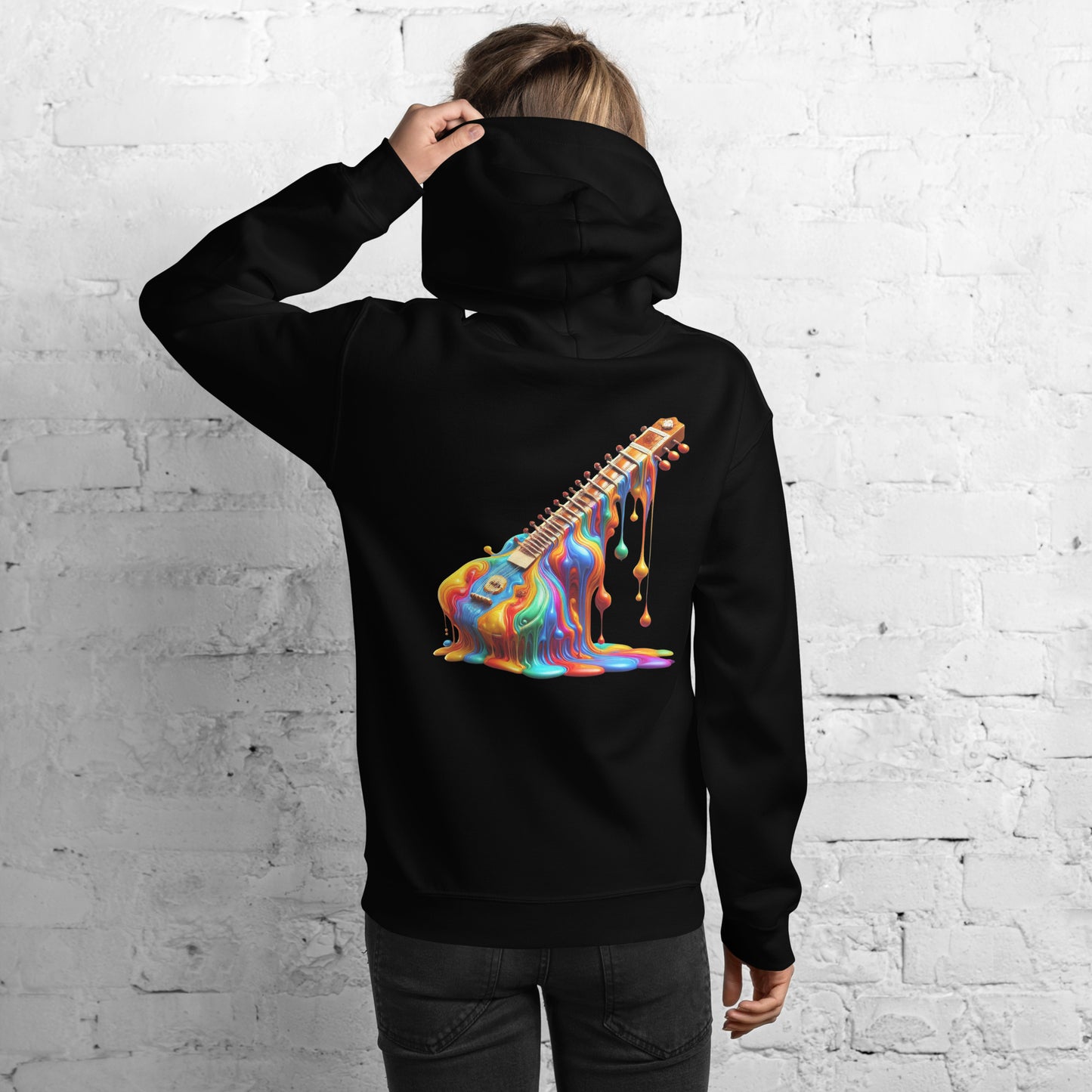 #4 Sitar Embroidered logo- Melting Collection - Unisex Hoodie