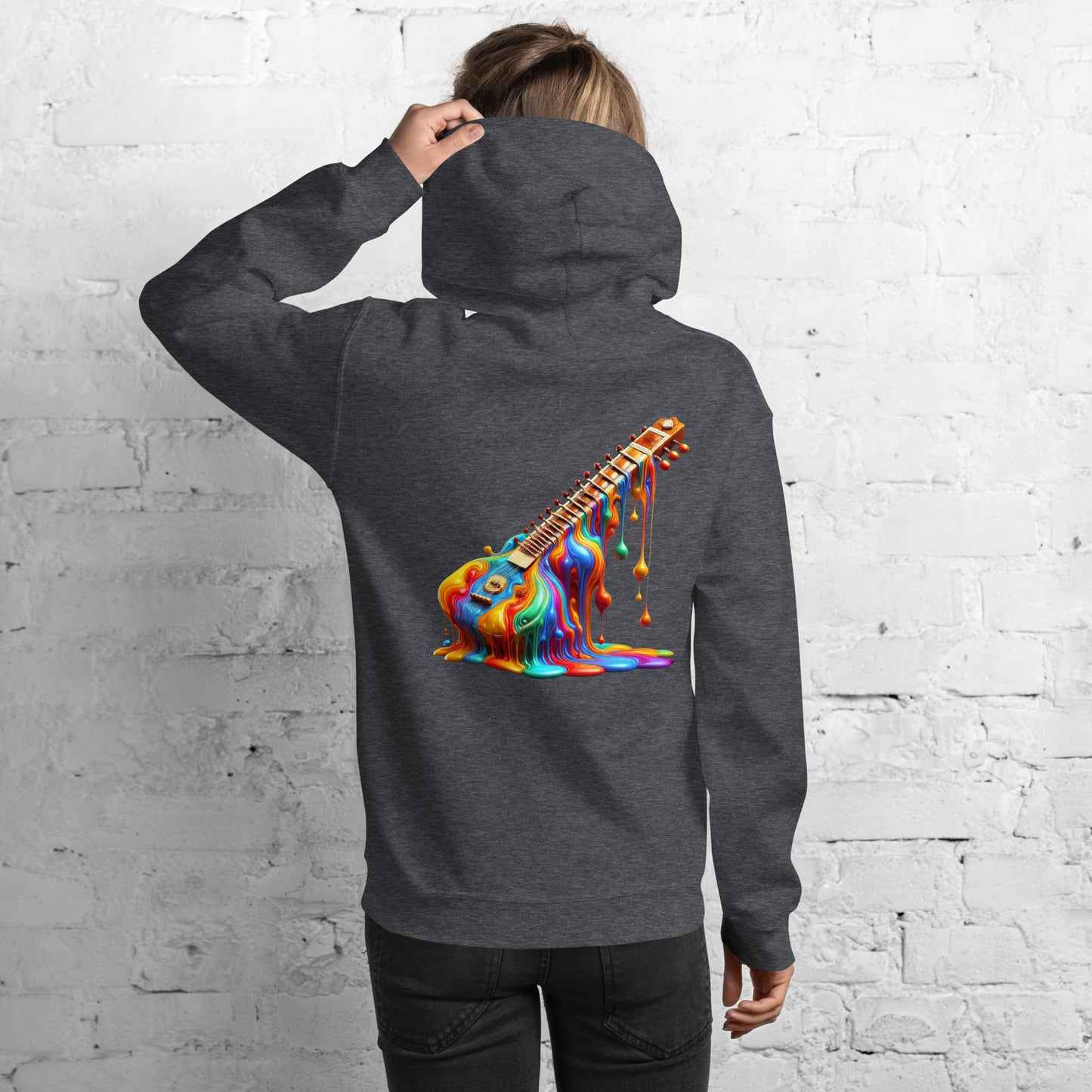 #4 Sitar Embroidered logo- Melting Collection - Unisex Hoodie
