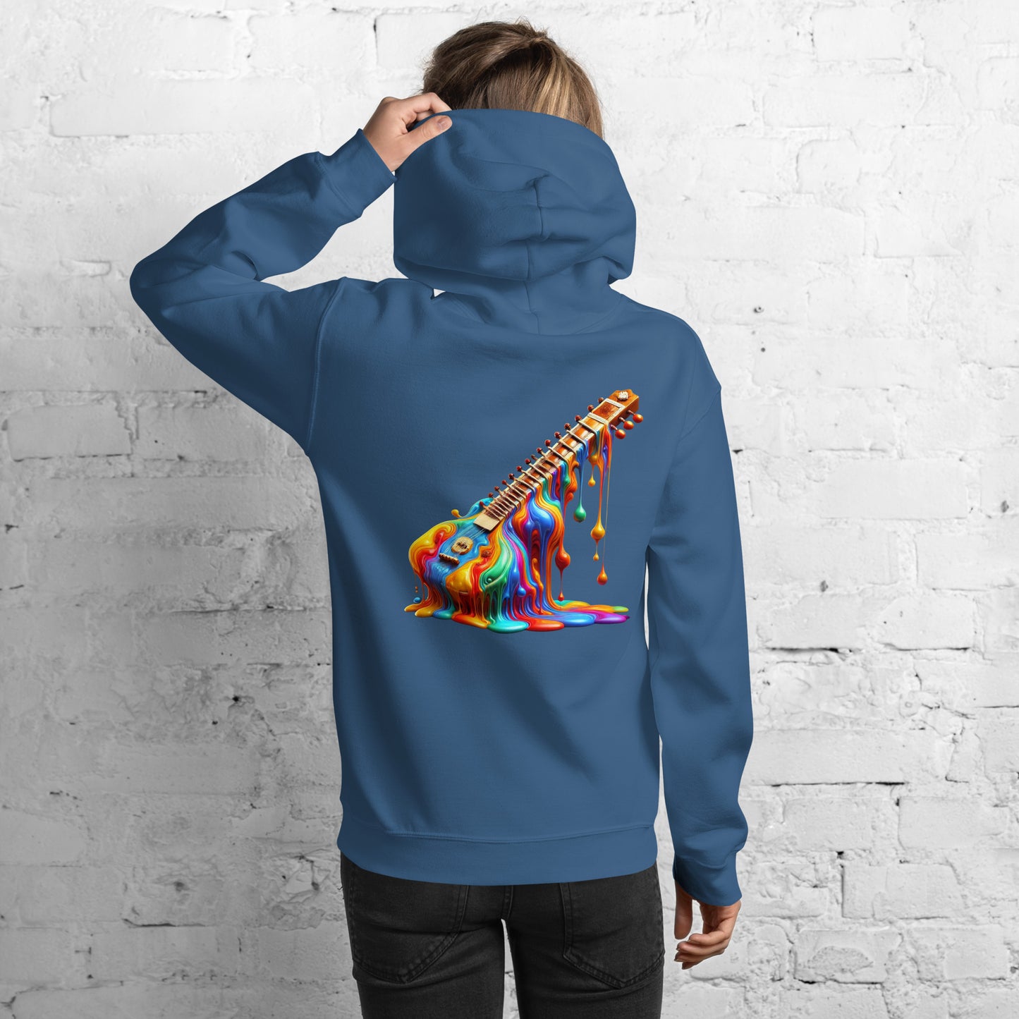 #4 Sitar Embroidered logo- Melting Collection - Unisex Hoodie