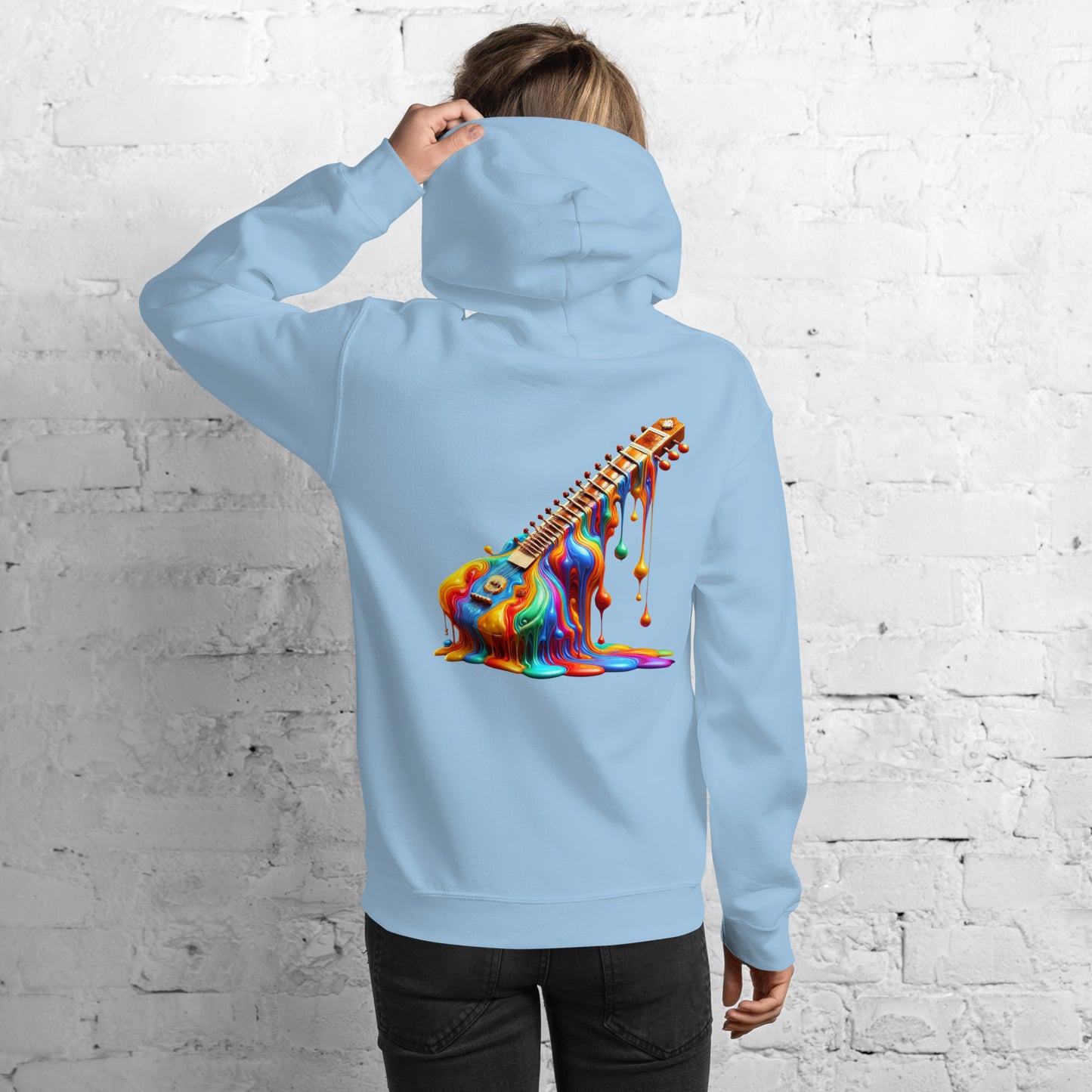 #4 Sitar Embroidered logo- Melting Collection - Unisex Hoodie