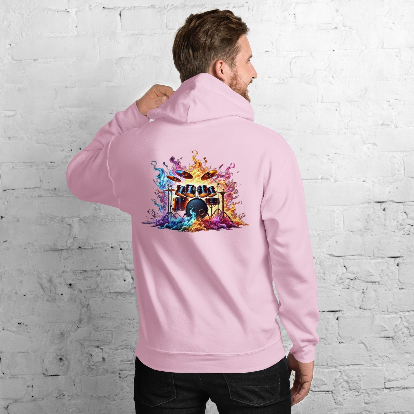 #1 Drums Embroidered logo- Flame Collection - Unisex Hoodie