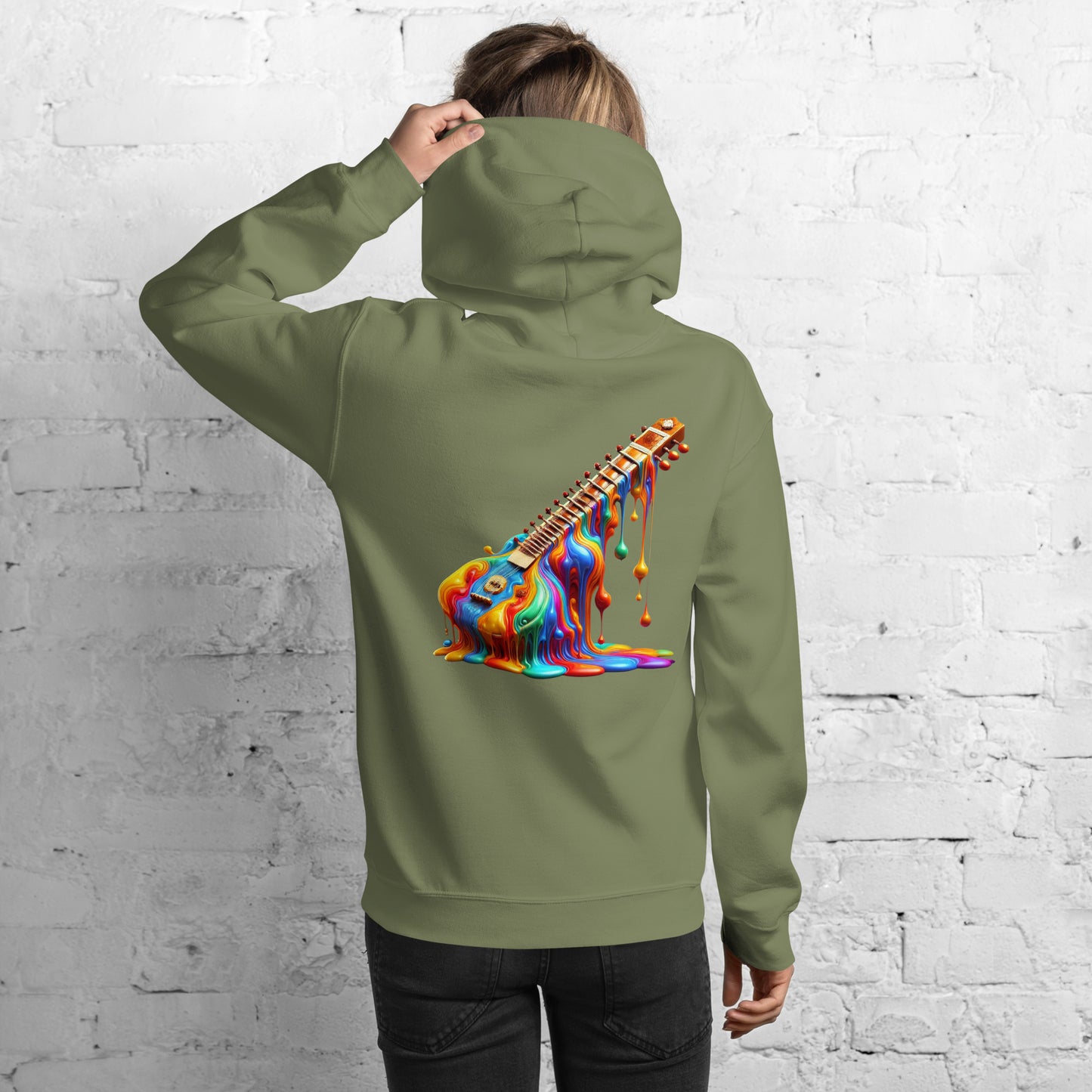 #4 Sitar Embroidered logo- Melting Collection - Unisex Hoodie