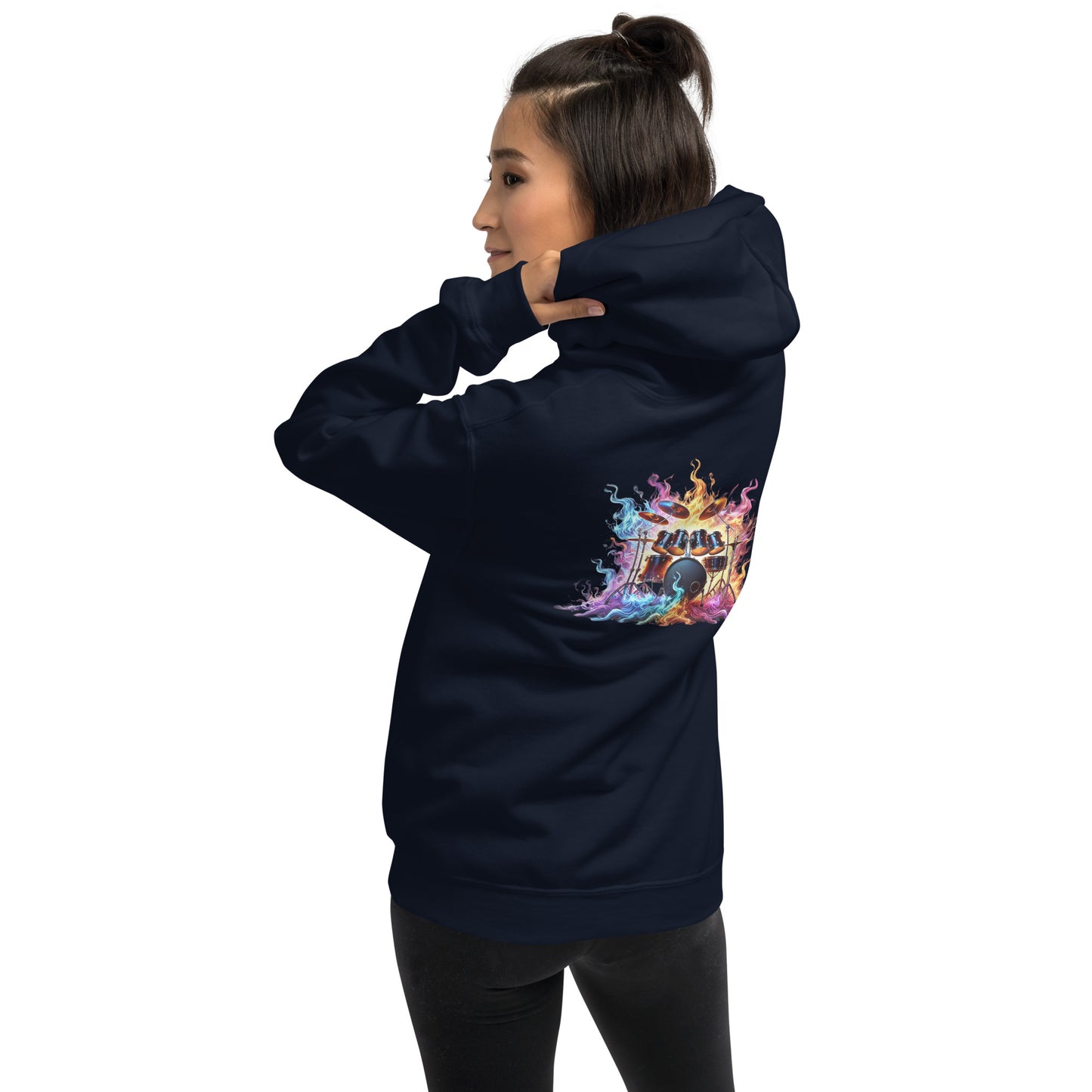 #1 Drums Embroidered logo- Flame Collection - Unisex Hoodie