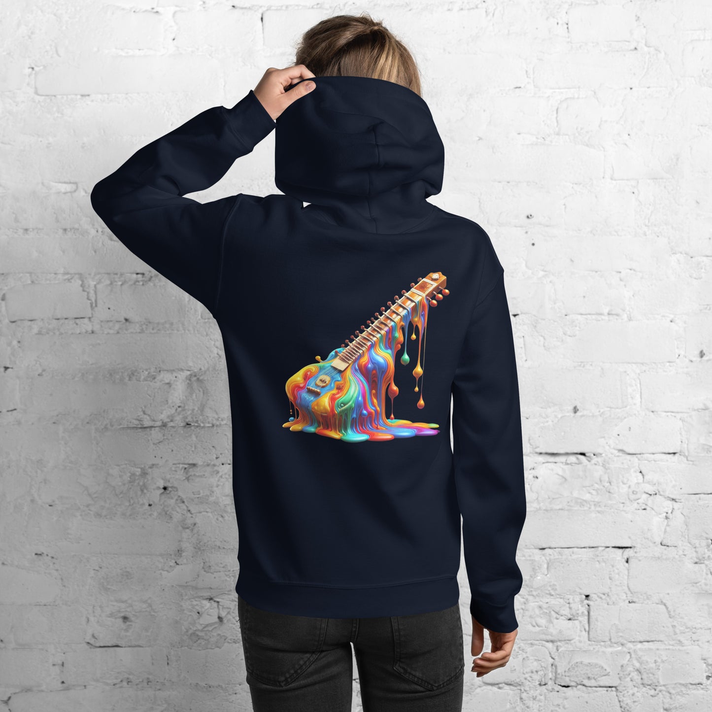#4 Sitar Embroidered logo- Melting Collection - Unisex Hoodie