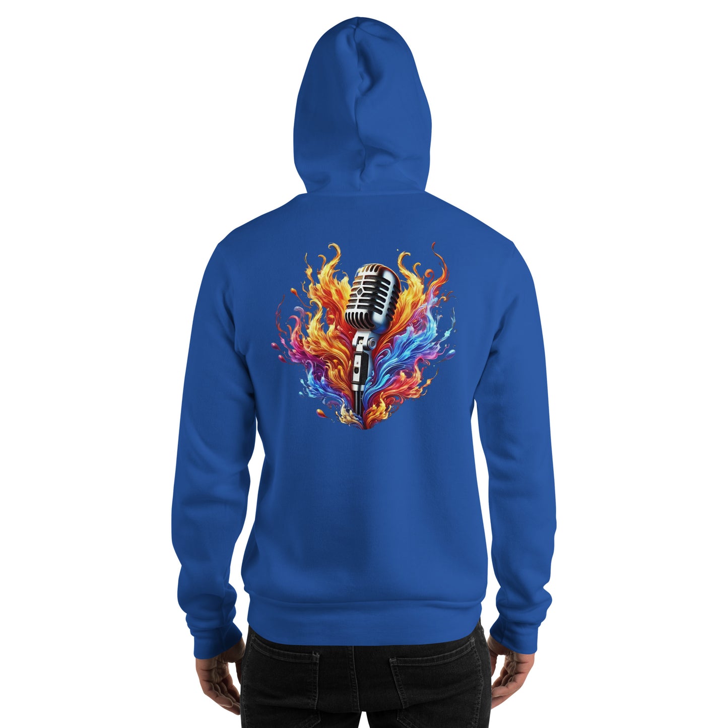 #4 Mic Embroidered logo- Flame Collection - Unisex Hoodie