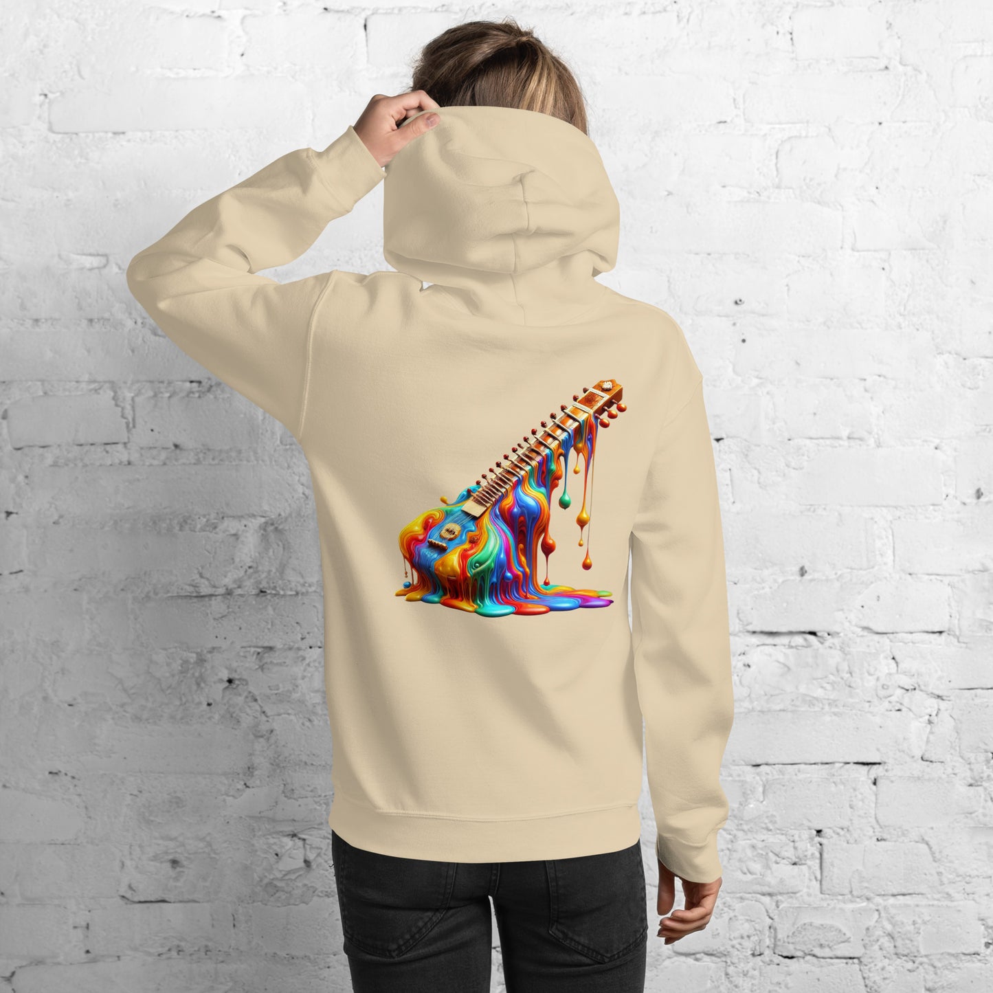 #4 Sitar Embroidered logo- Melting Collection - Unisex Hoodie