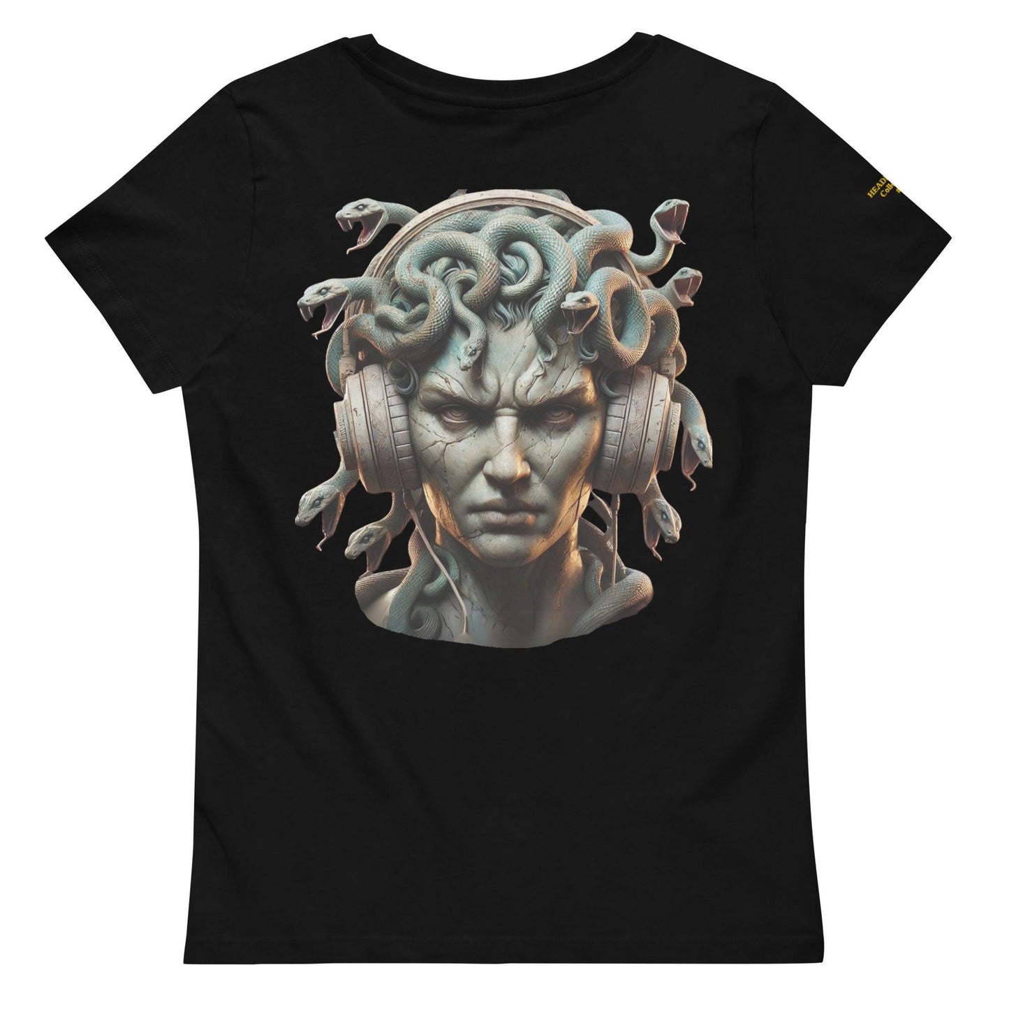 #3 Medusa Embroidered logo - Headphone Collection - Women's fitted eco tee