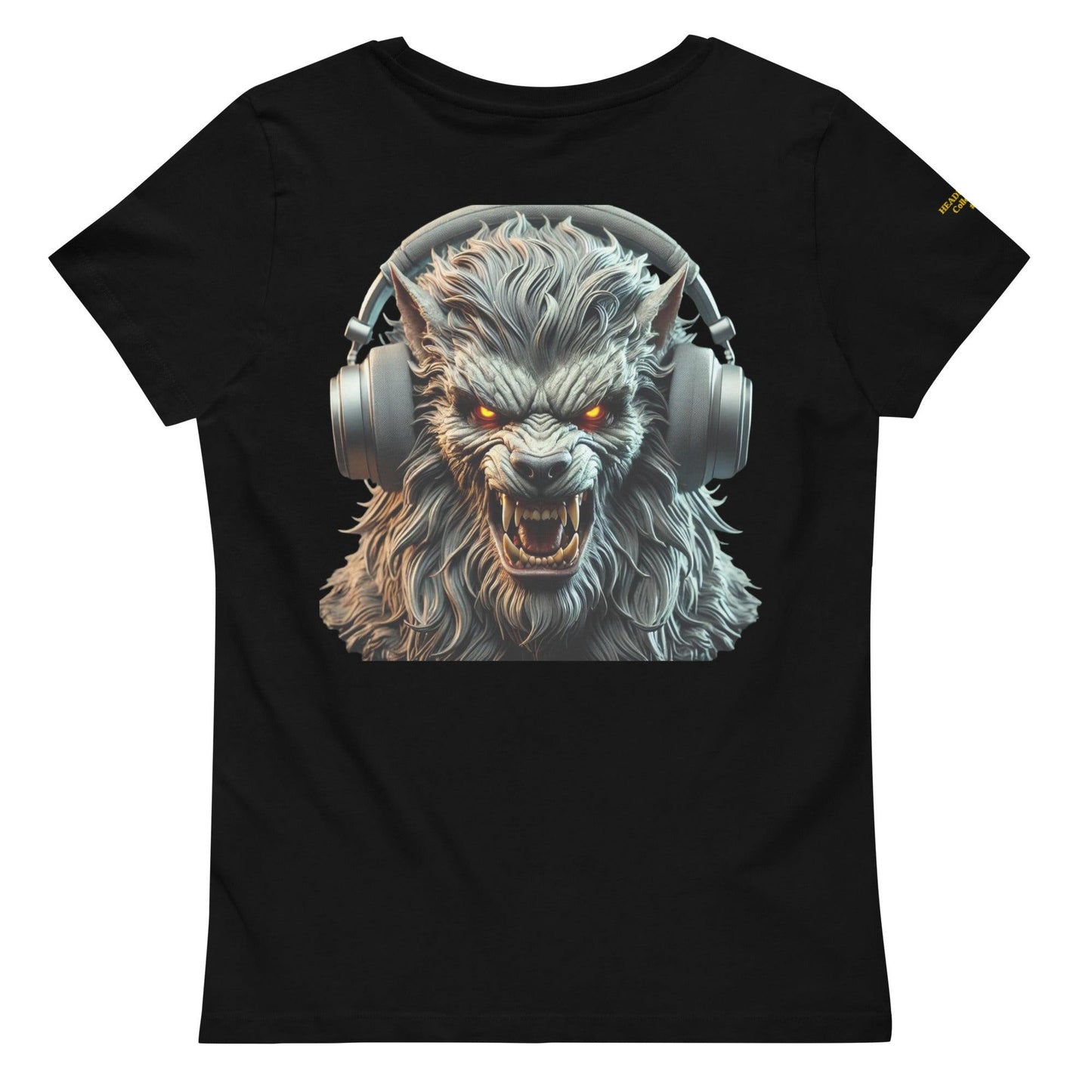 #4 Werewolf Embroidered logo - Headphone Collection - Women's fitted eco tee