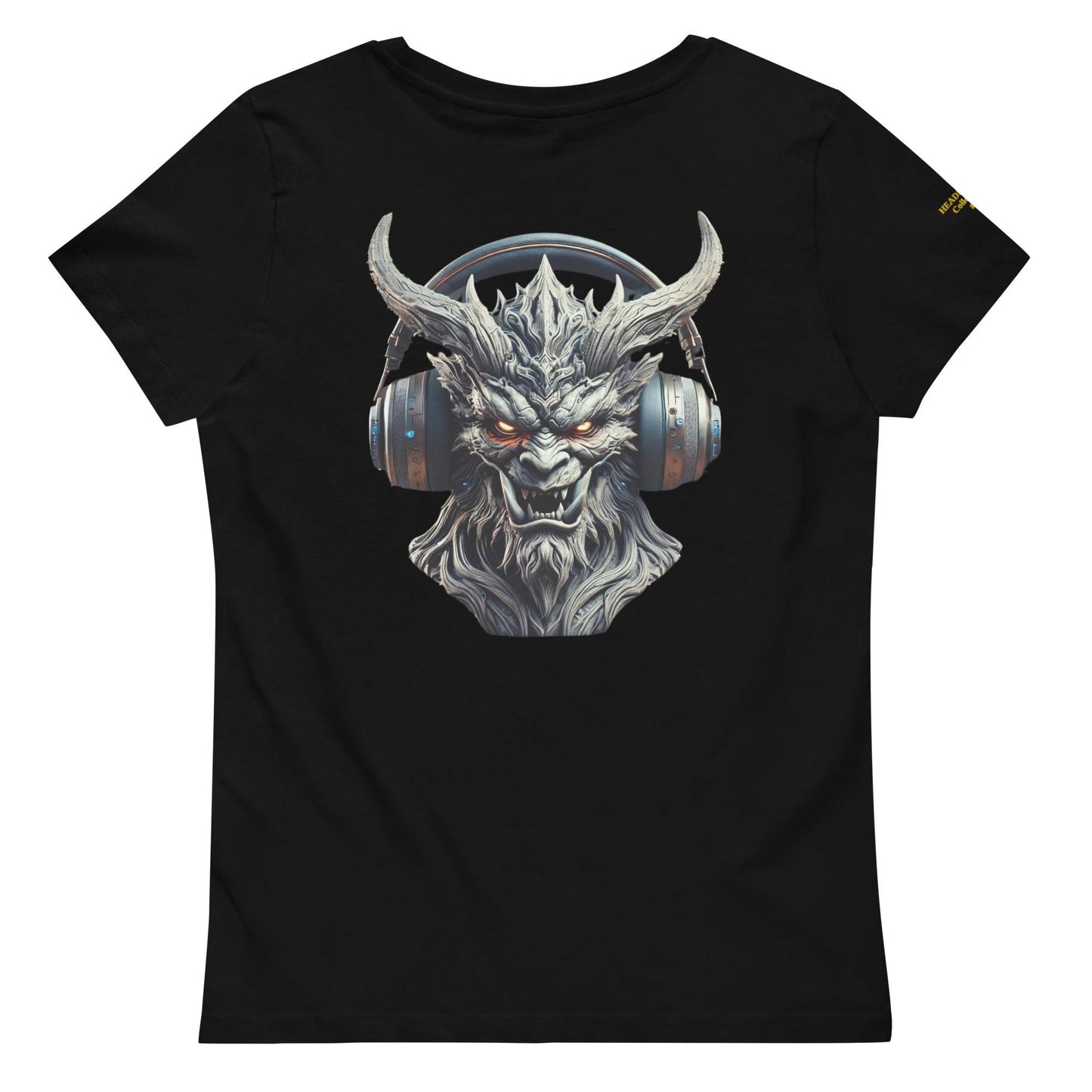 #5 Demon Embroidered logo - Headphone Collection - Women's fitted eco tee