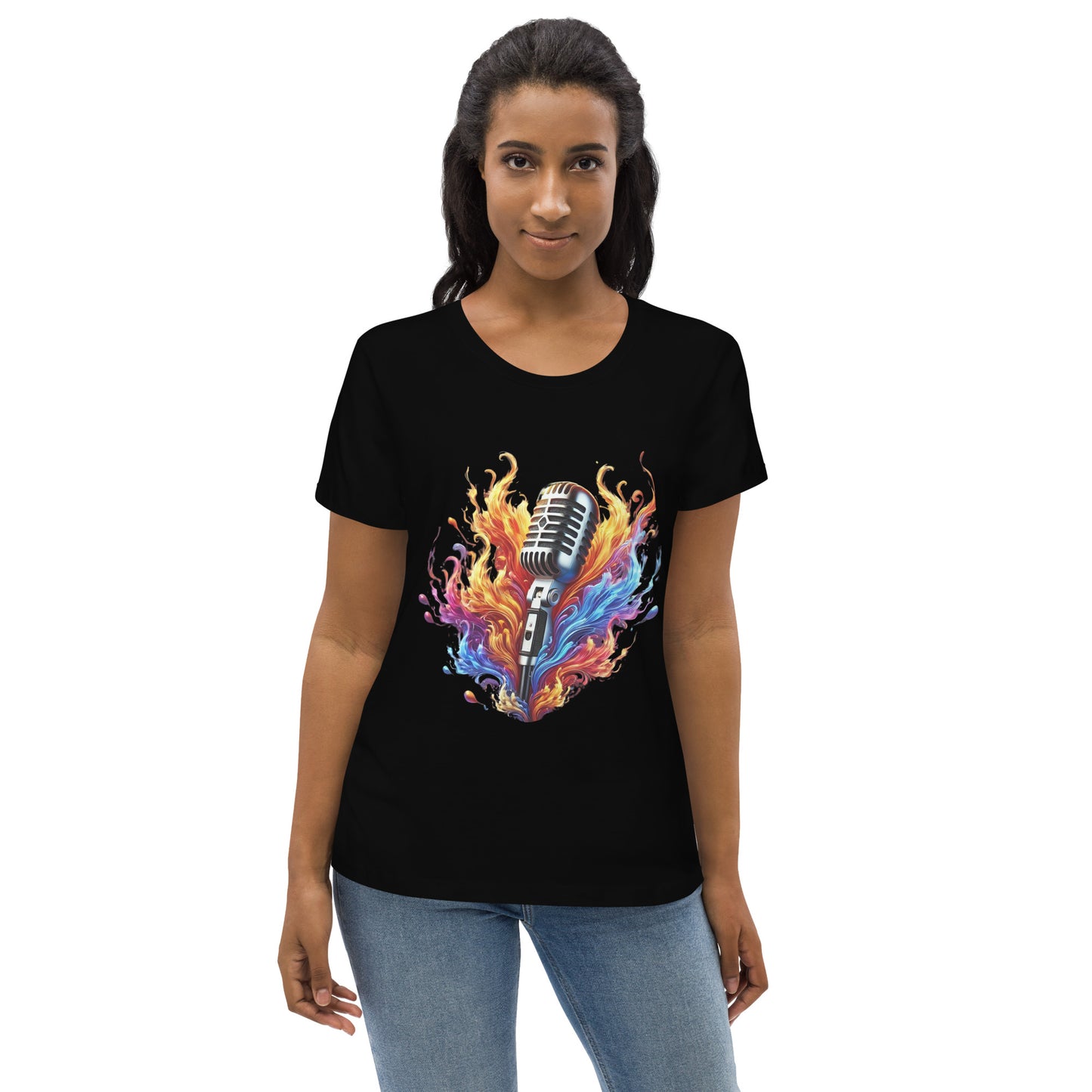 #4 Mic - Flame Collection - Women's fitted eco tee
