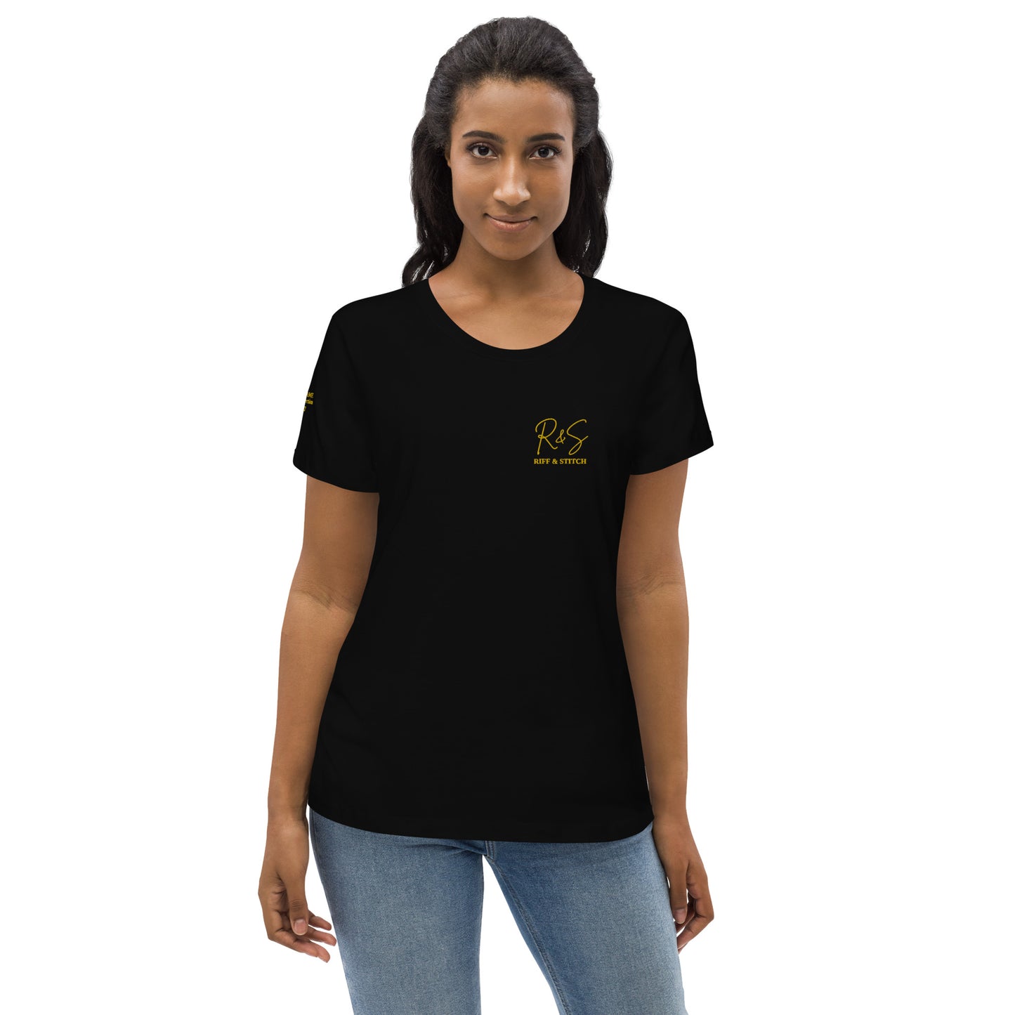 #2 Guitar Embroidered logo - Flame Collection - Women's fitted eco tee
