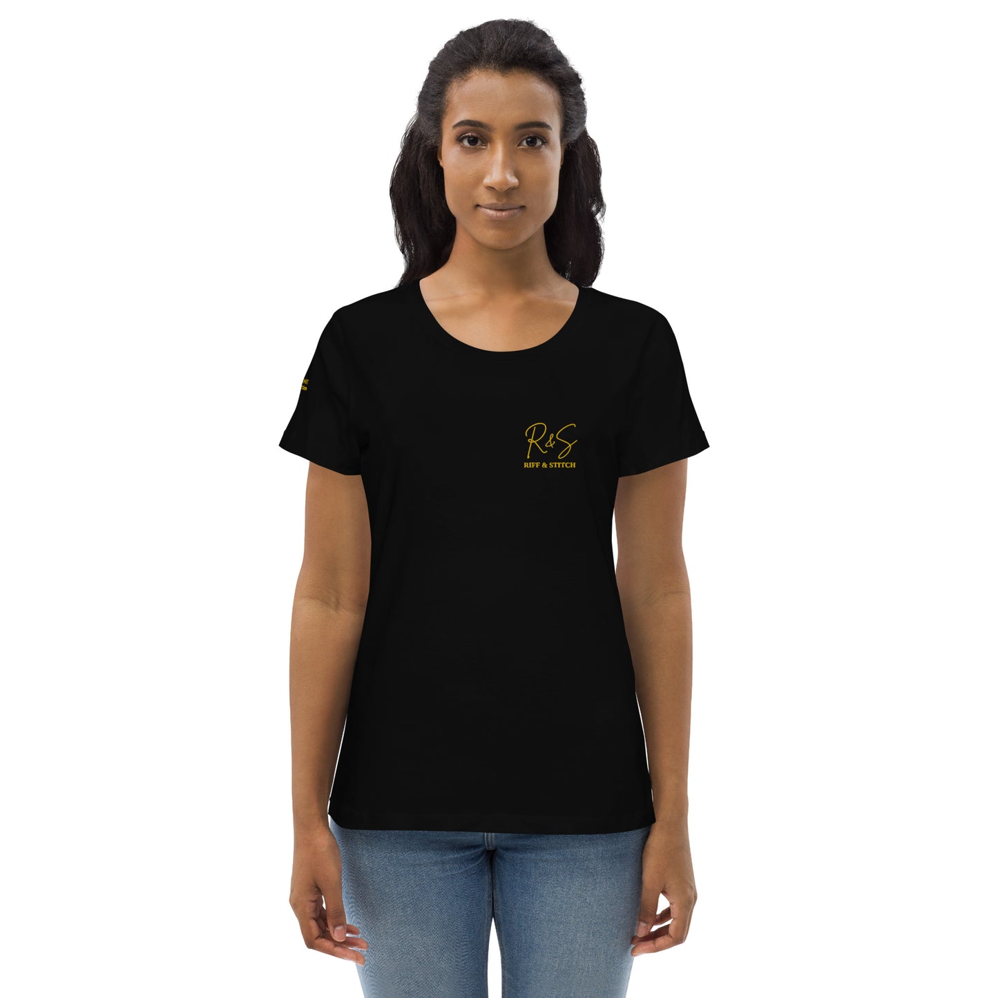 #2 Guitar Embroidered logo - Flame Collection - Women's fitted eco tee