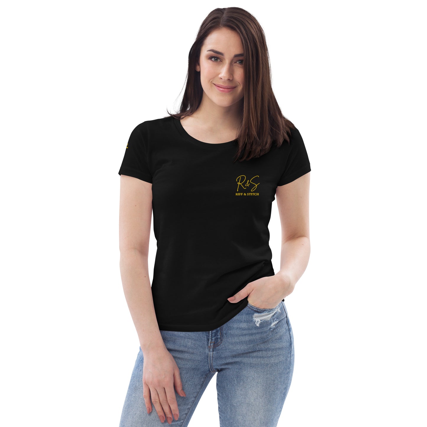 #4 Mic Embroidered logo - Flame Collection - Women's fitted eco tee