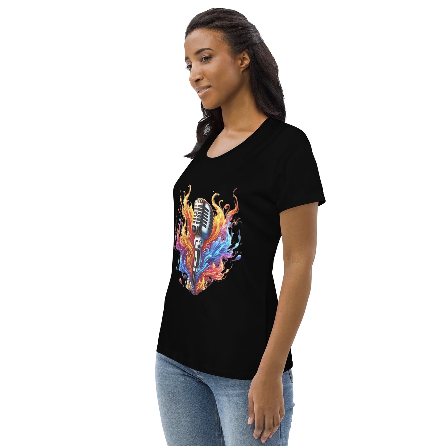 #4 Mic - Flame Collection - Women's fitted eco tee