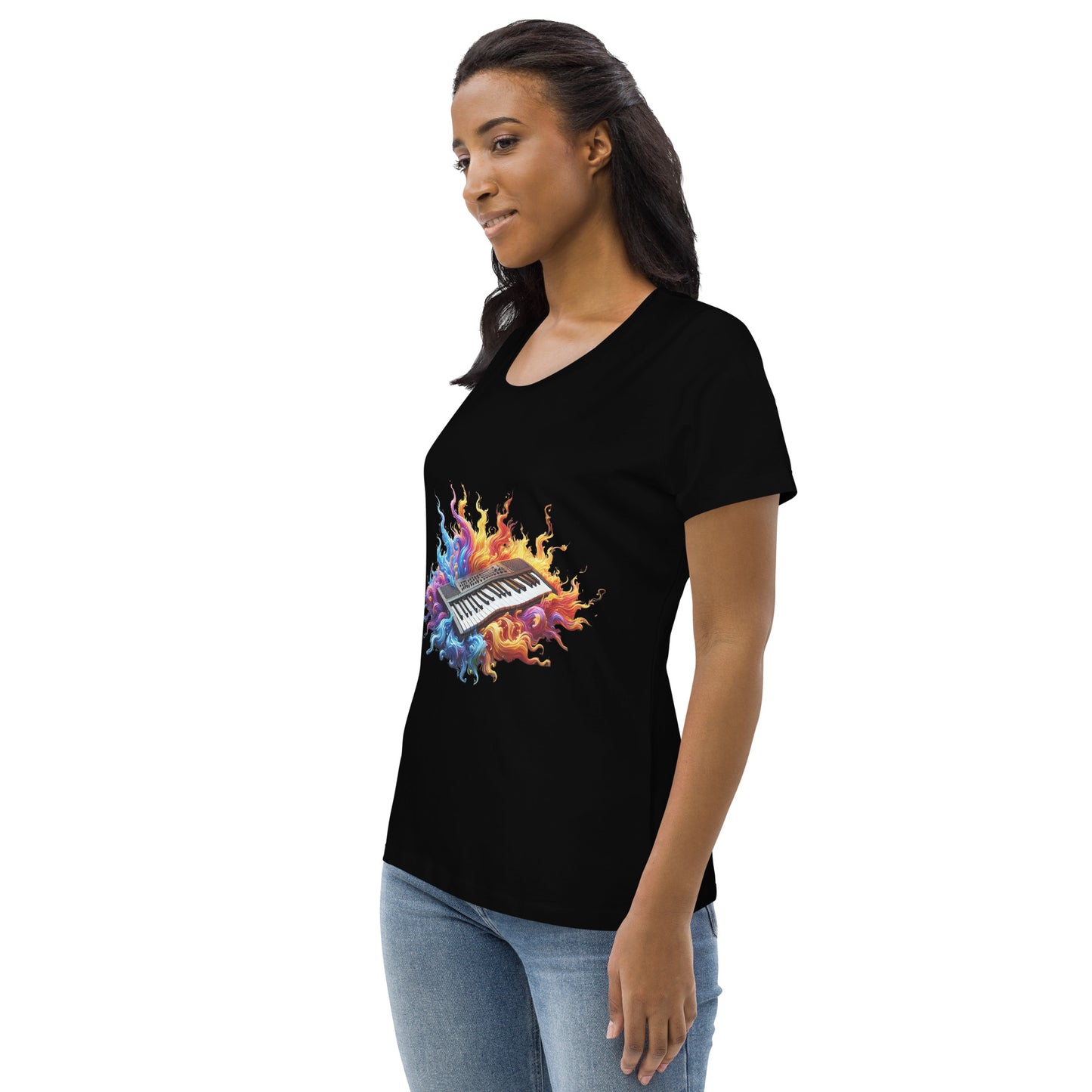 #5 Keyboard - Flame Collection - Women's fitted eco tee