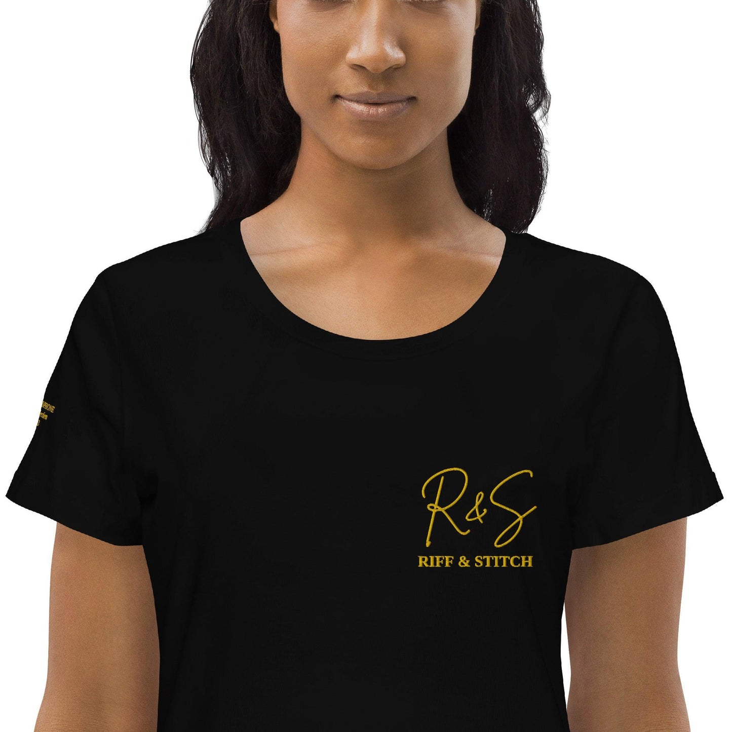 #3 Medusa Embroidered logo - Headphone Collection - Women's fitted eco tee
